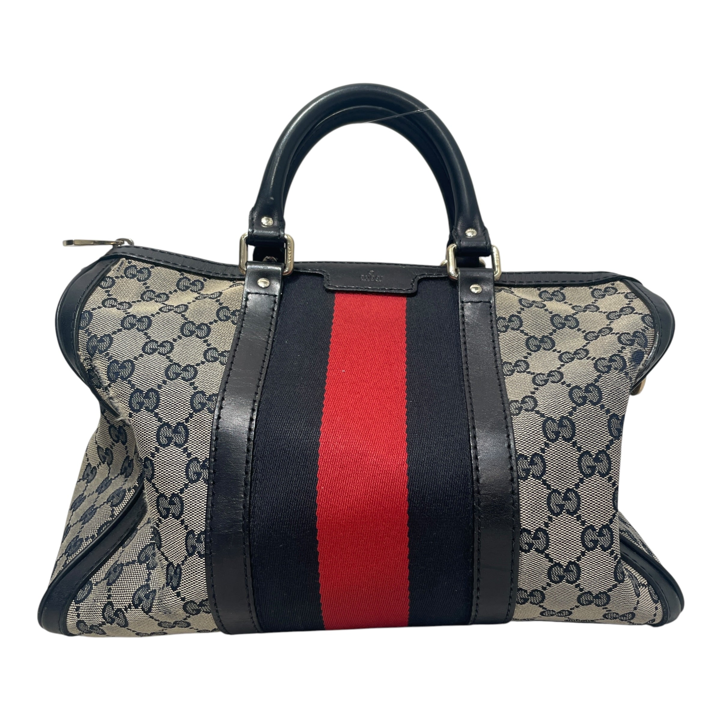 GUCCI/Luggage/Monogram/Cotton/GRY/GG Canvas Boston view 1