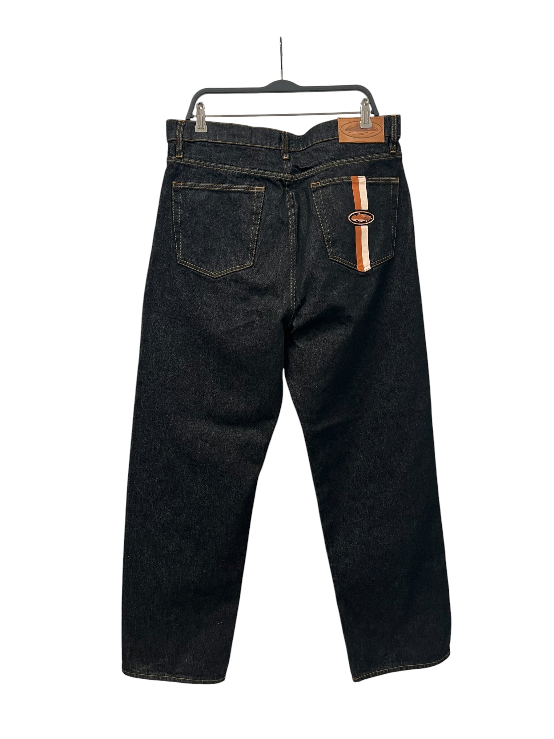 Corteiz/Pants/36/Denim/IDG/Button Fly/RAW DENIM BACK POCKET STRIPE view 2