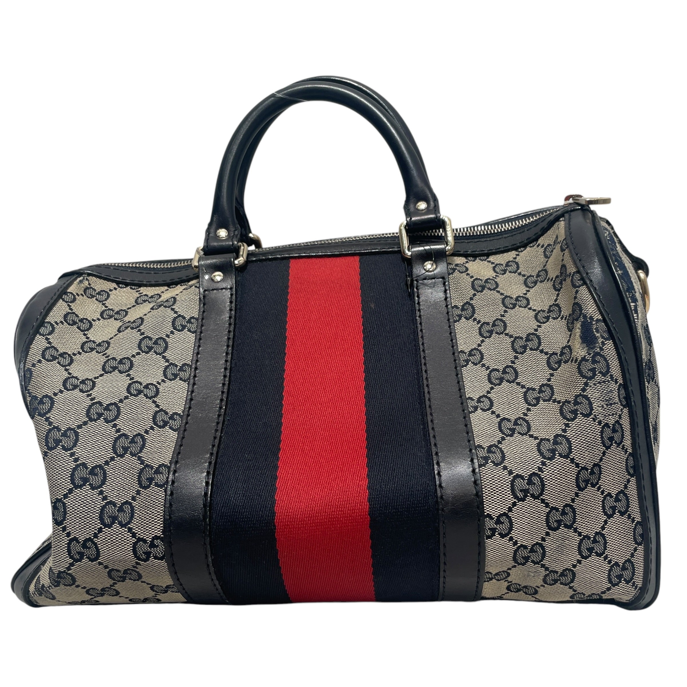 GUCCI/Luggage/Monogram/Cotton/GRY/GG Canvas Boston view 3