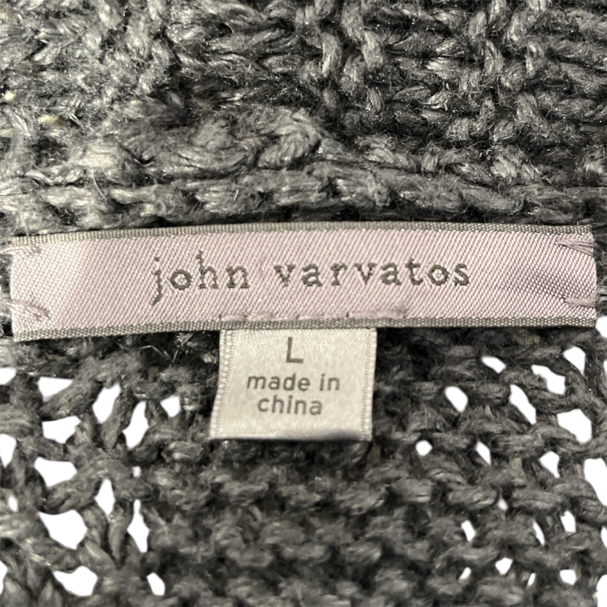 john varvatos/Cardigan/L/Cotton/BLK/HEAVY KNIT CARDI/M#102515 view 3