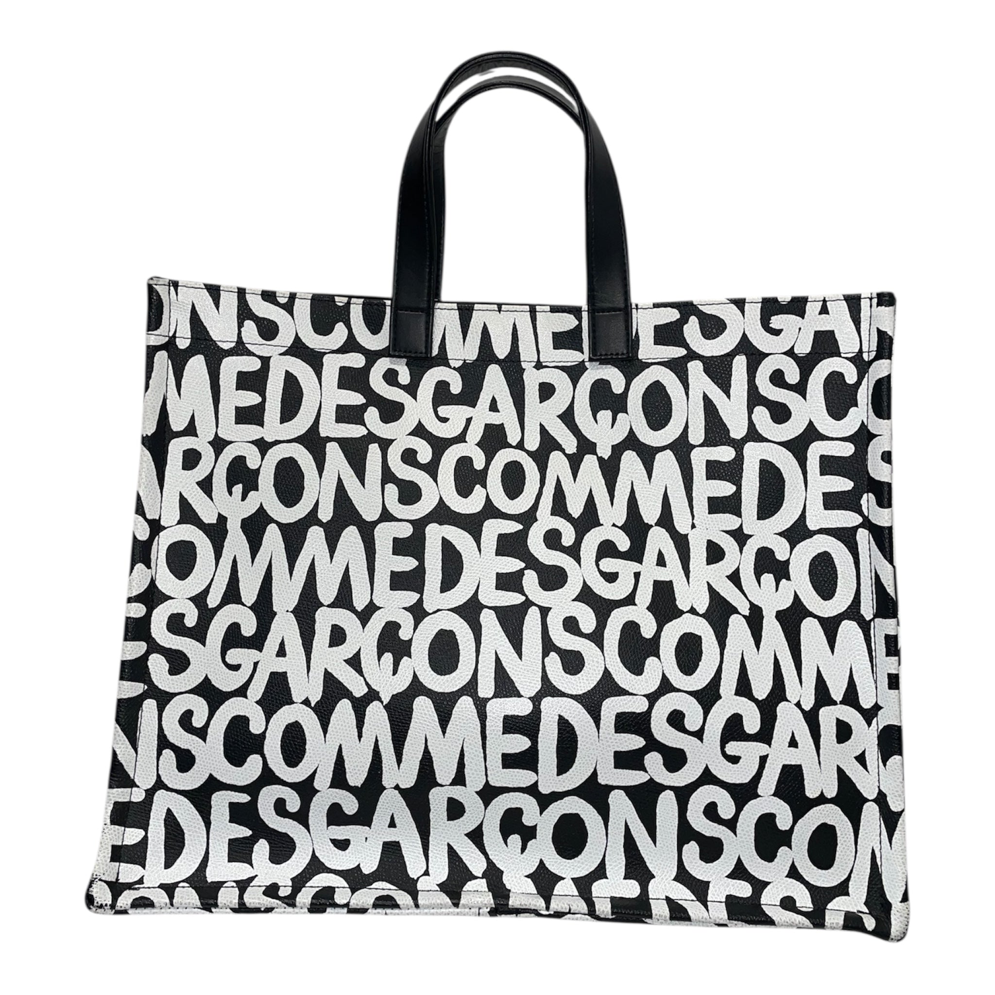 COMME des GARCONS/Hand Bag/All Over Print/Leather/BLK/COMME ALL OVER PRINT view 1