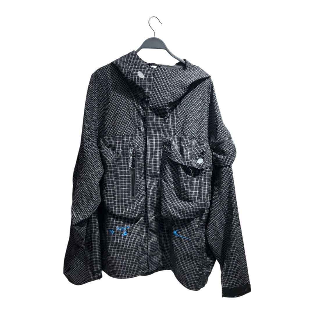 OFF-WHITE/NIKE/Jacket/XXL/Nylon/BLK/All Over Print/ripstop grid 004 jacket view 2