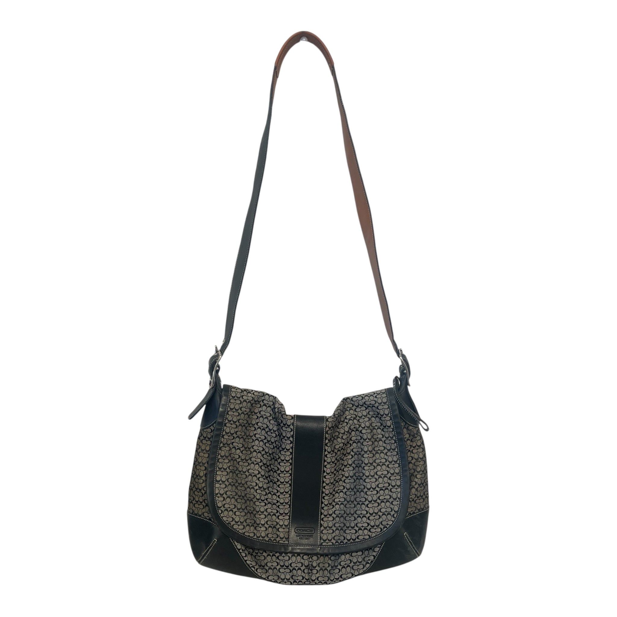 COACH/Hand Bag/Monogram/Cotton/BLK/SIGNATURE JACQUARD view 1
