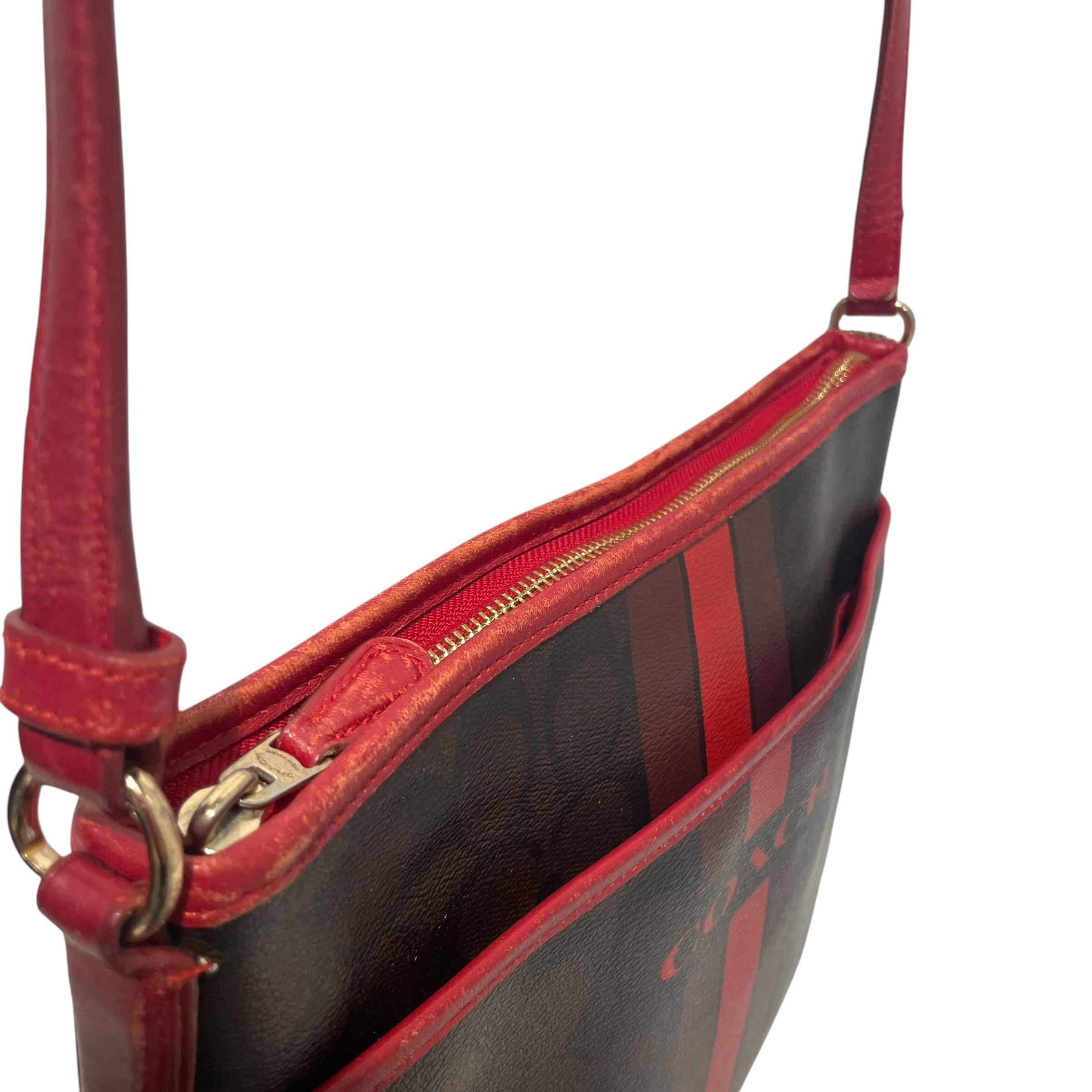 COACH/Cross Body Bag/Monogram/Leather/BRW/Varsity Stripe Crossbody view 5
