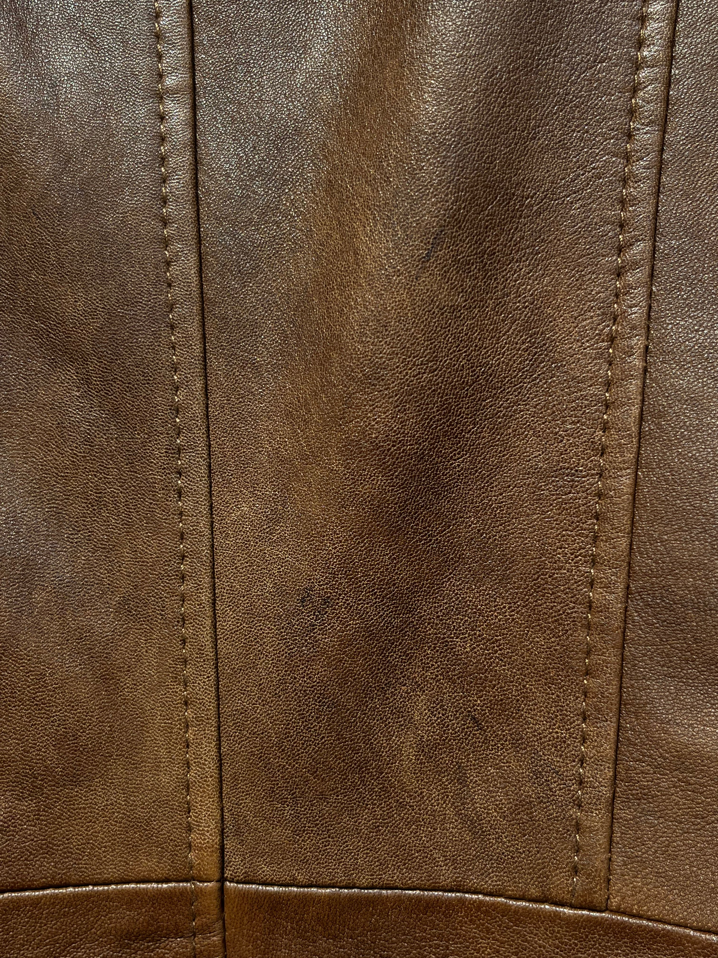 Aksara/Leather Jkt/S/Leather/BRW/light brown cow view 7