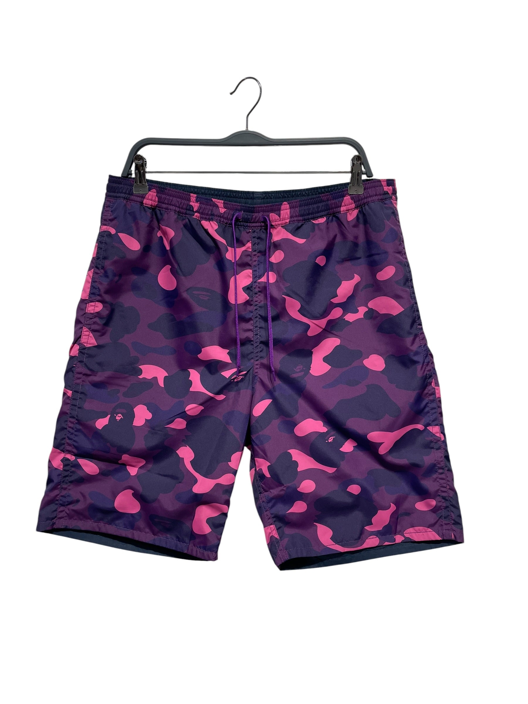 A BATHING APE/Shorts/XL/Polyester/PPL/Camouflage/Reversible Camo/Shark Face view 3