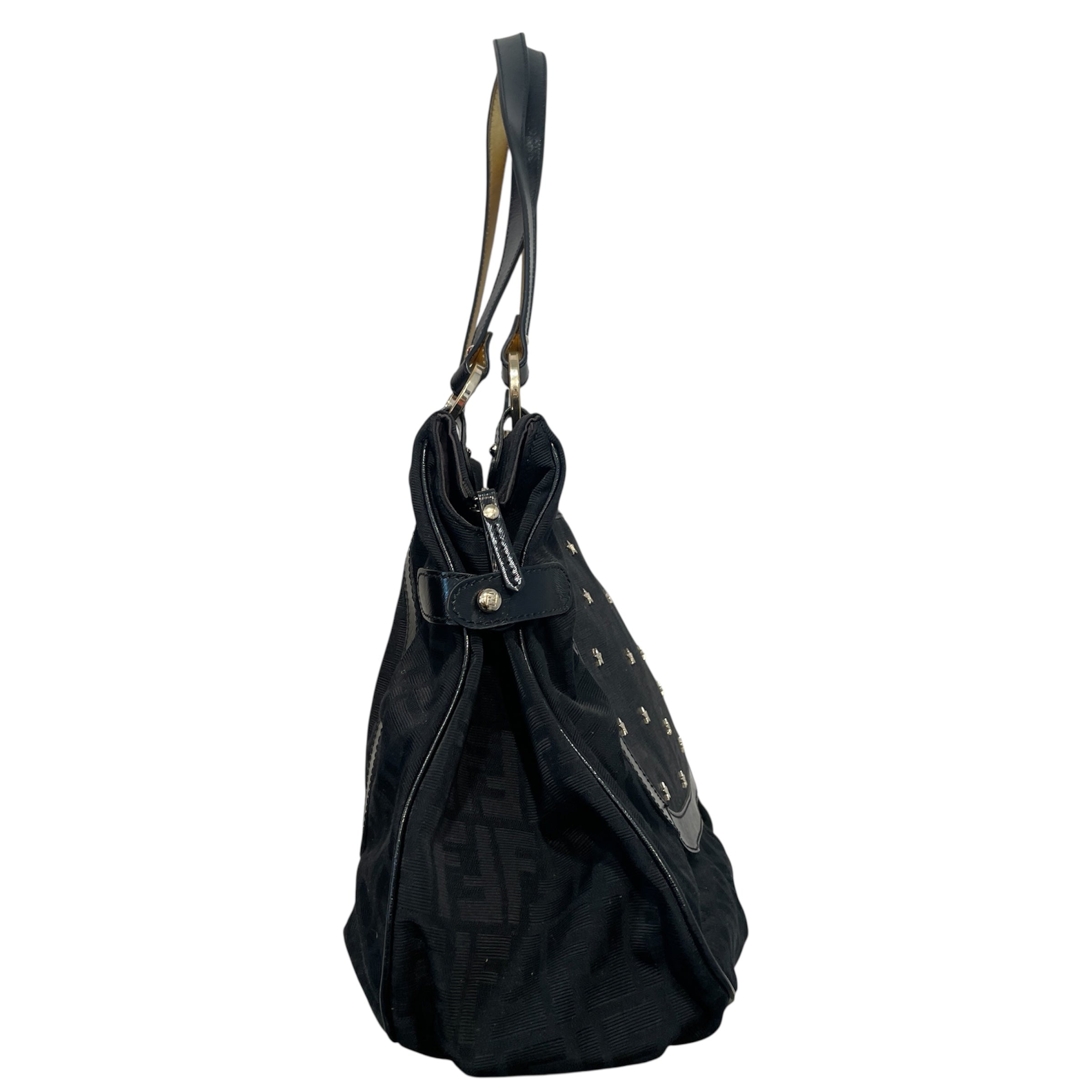 FENDI/Hand Bag/Cotton/BLK/Star Hobo Bag view 3
