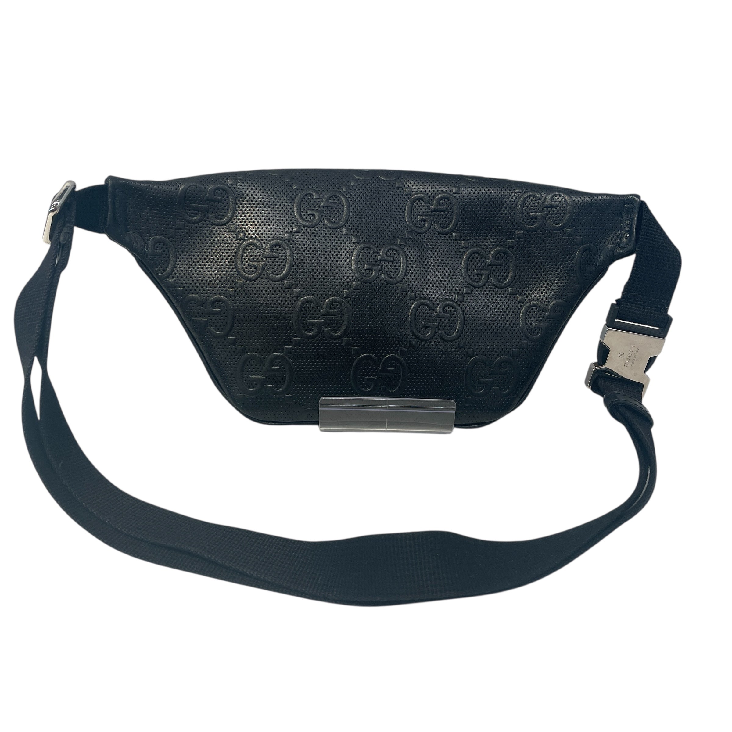 GUCCI/Fanny Pack/Monogram/Leather/BLK/GG view 2