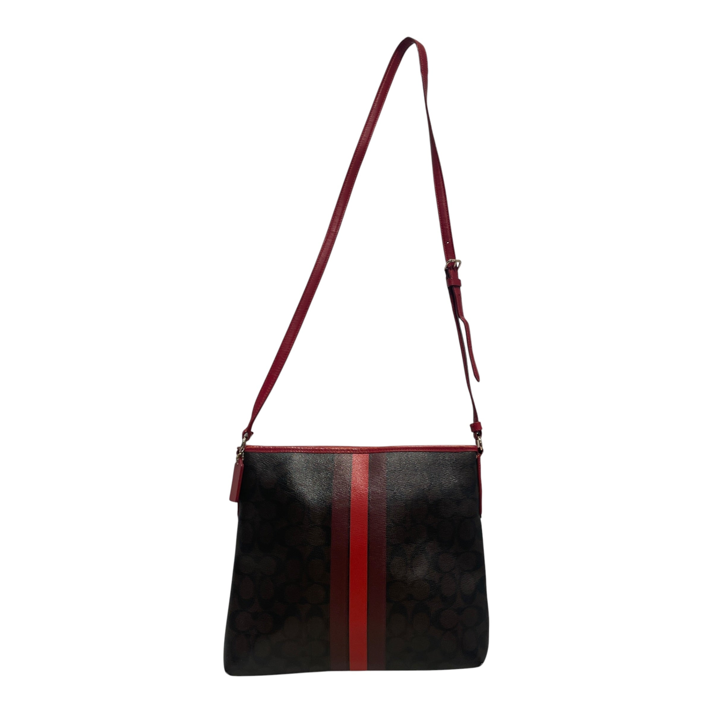 COACH/Cross Body Bag/Monogram/Leather/BRW/Varsity Stripe Crossbody view 2