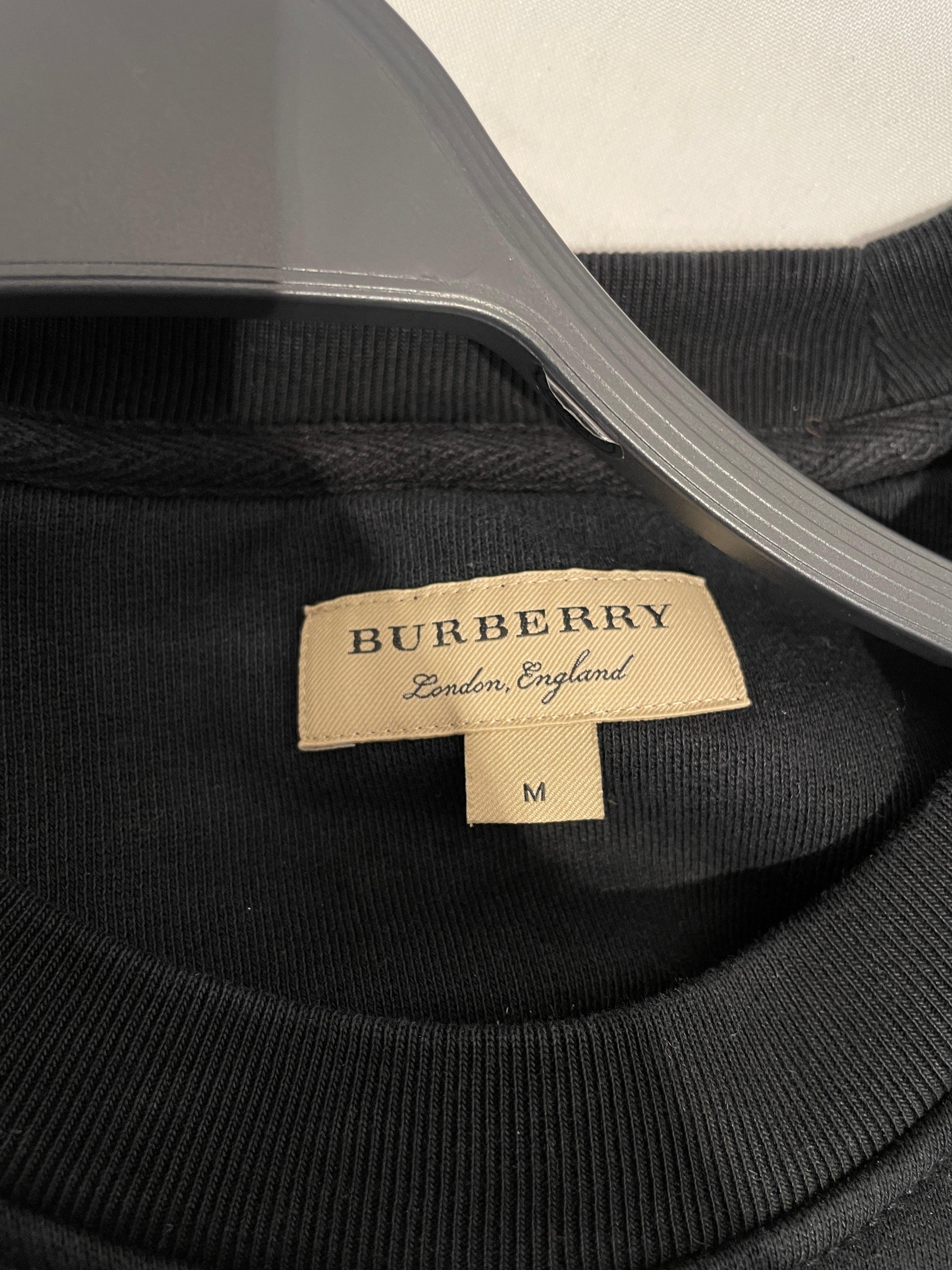 BURBERRY LONDON/Sweatshirt/M/Cotton/BLK/Embroidered Burberrys Logo view 3