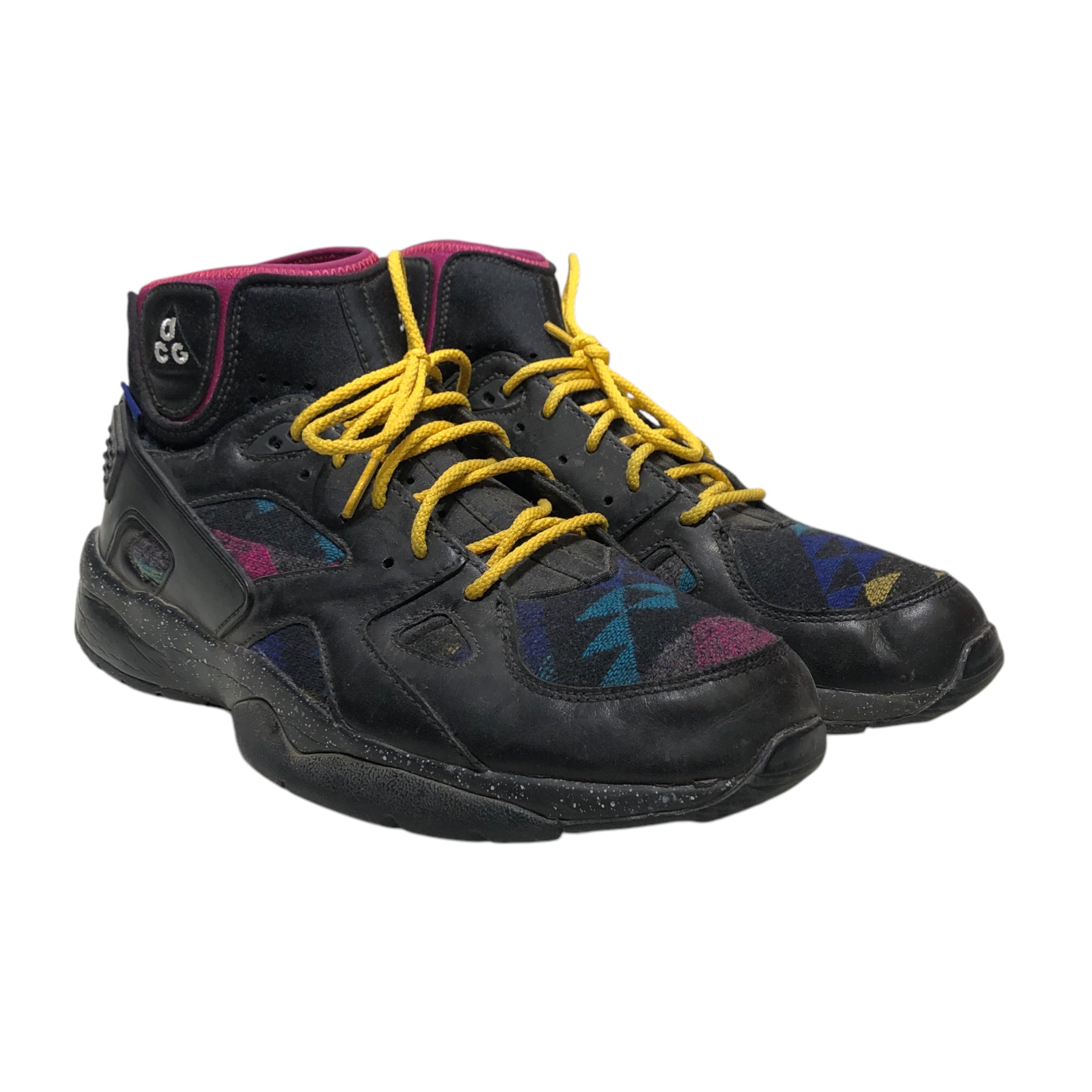 NIKE ACG/PENDLETON/Hi-Sneakers/US 10.5/All Over Print/Cotton/BLK/ view 1