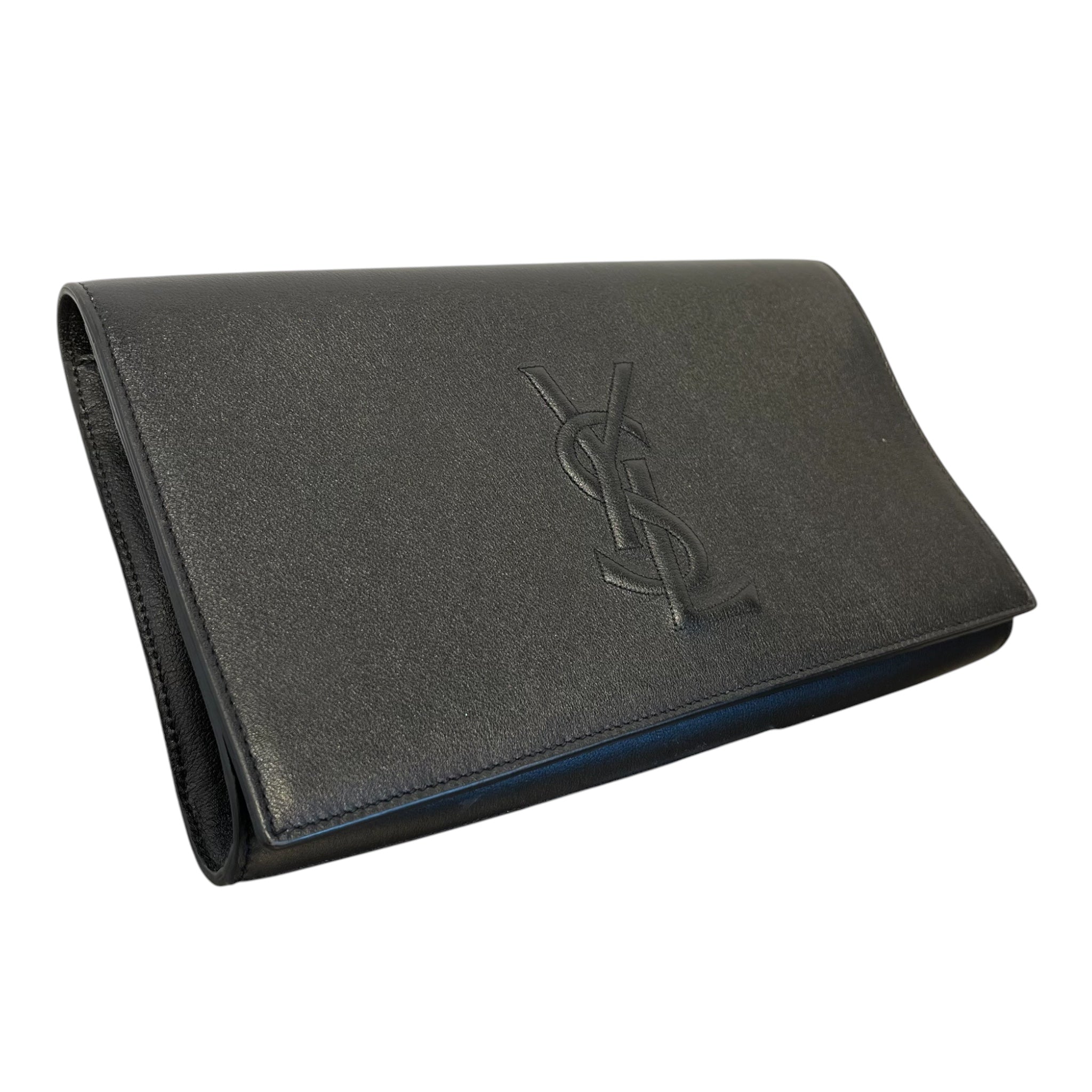 YVES SAINT LAURENT/Pouch/Leather/BLK/belle de jour pouch view 1