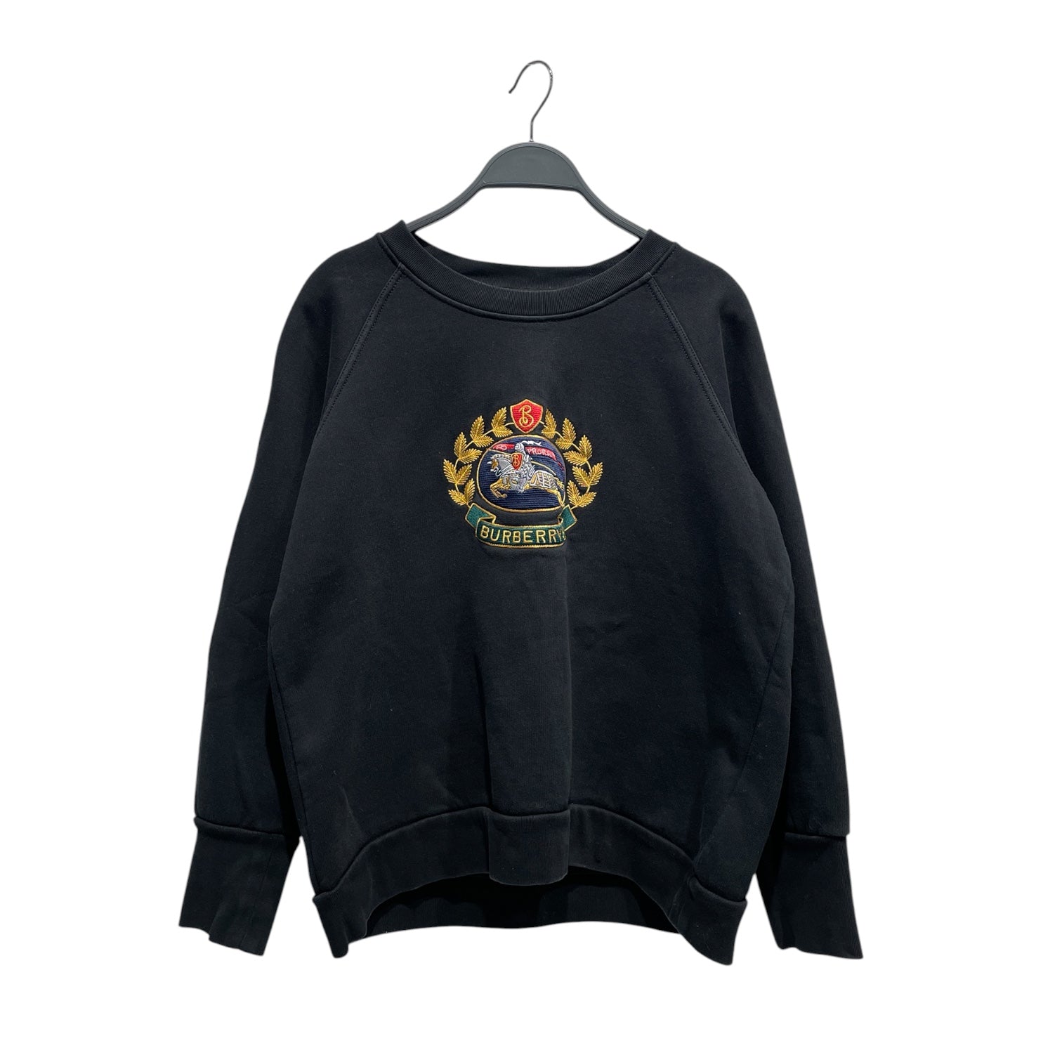 BURBERRY LONDON/Sweatshirt/M/Cotton/BLK/Embroidered Burberrys Logo view 1