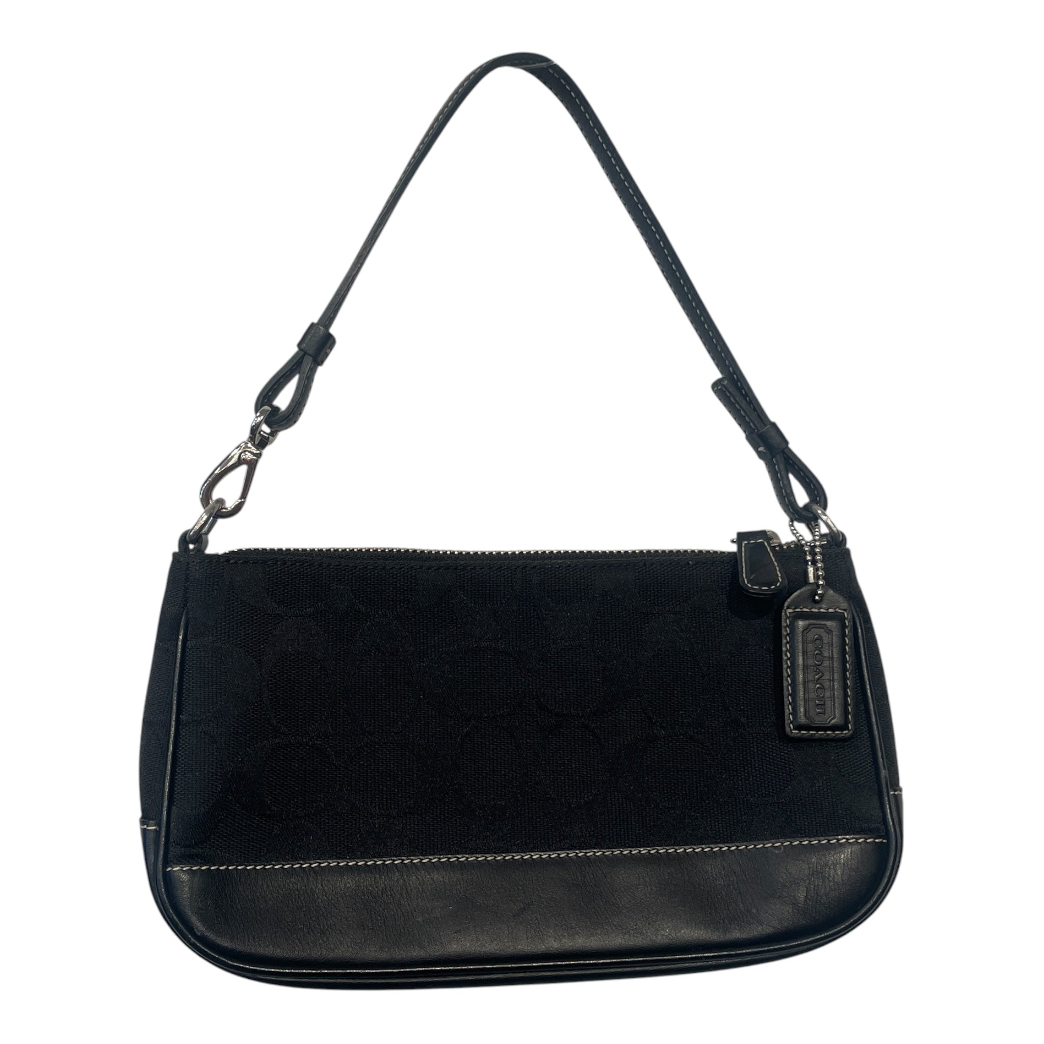 COACH/Hand Bag/Monogram/Cotton/BLK/DEMI MINI view 1