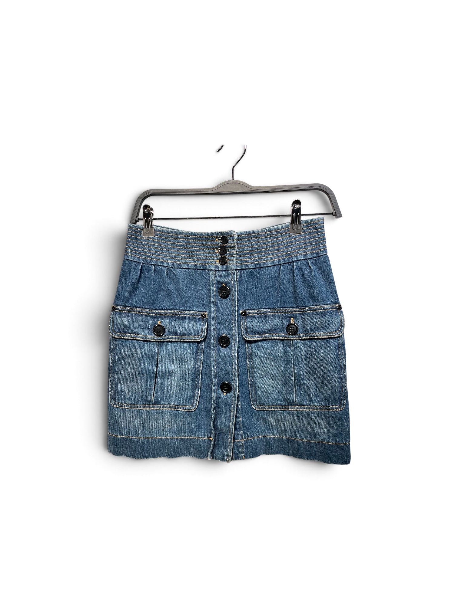 Chloe/Skirt/34/Denim/BLU/STITCH WAIST DOUBLE FRONT PCKT view 1