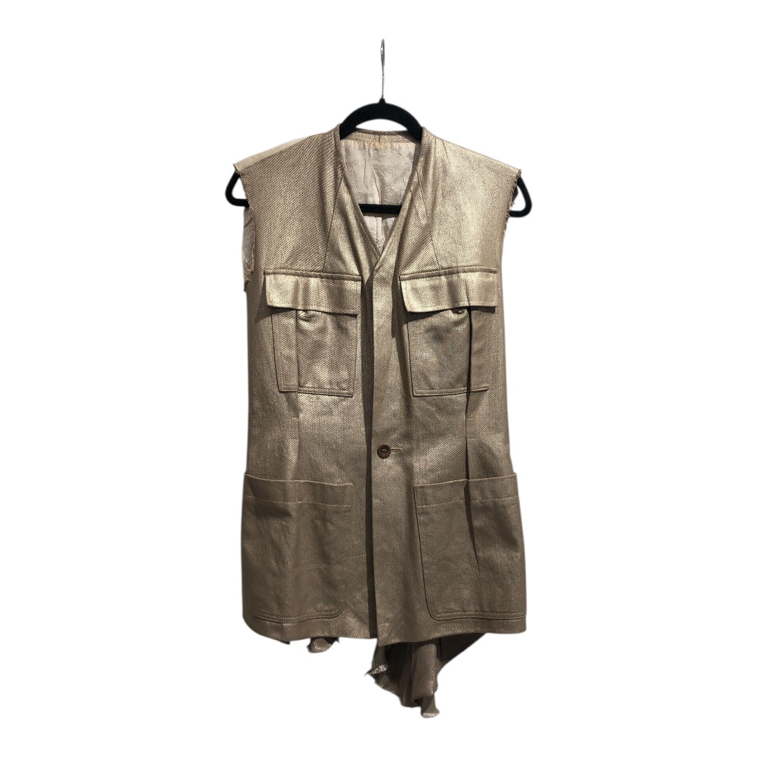 Rick Owens/Vest/10/Cotton/GLD/GOLD VEST WITH POCKETS view 1