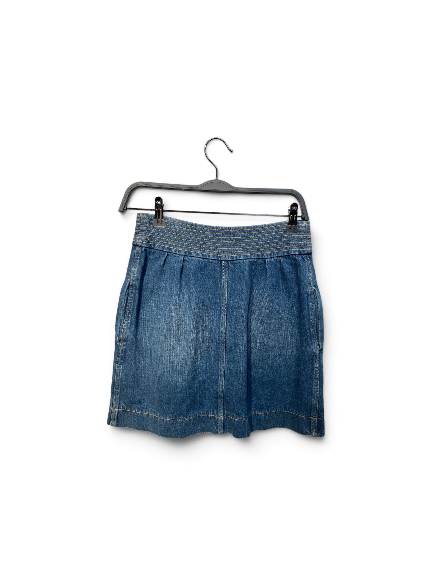 Chloe/Skirt/34/Denim/BLU/STITCH WAIST DOUBLE FRONT PCKT view 2