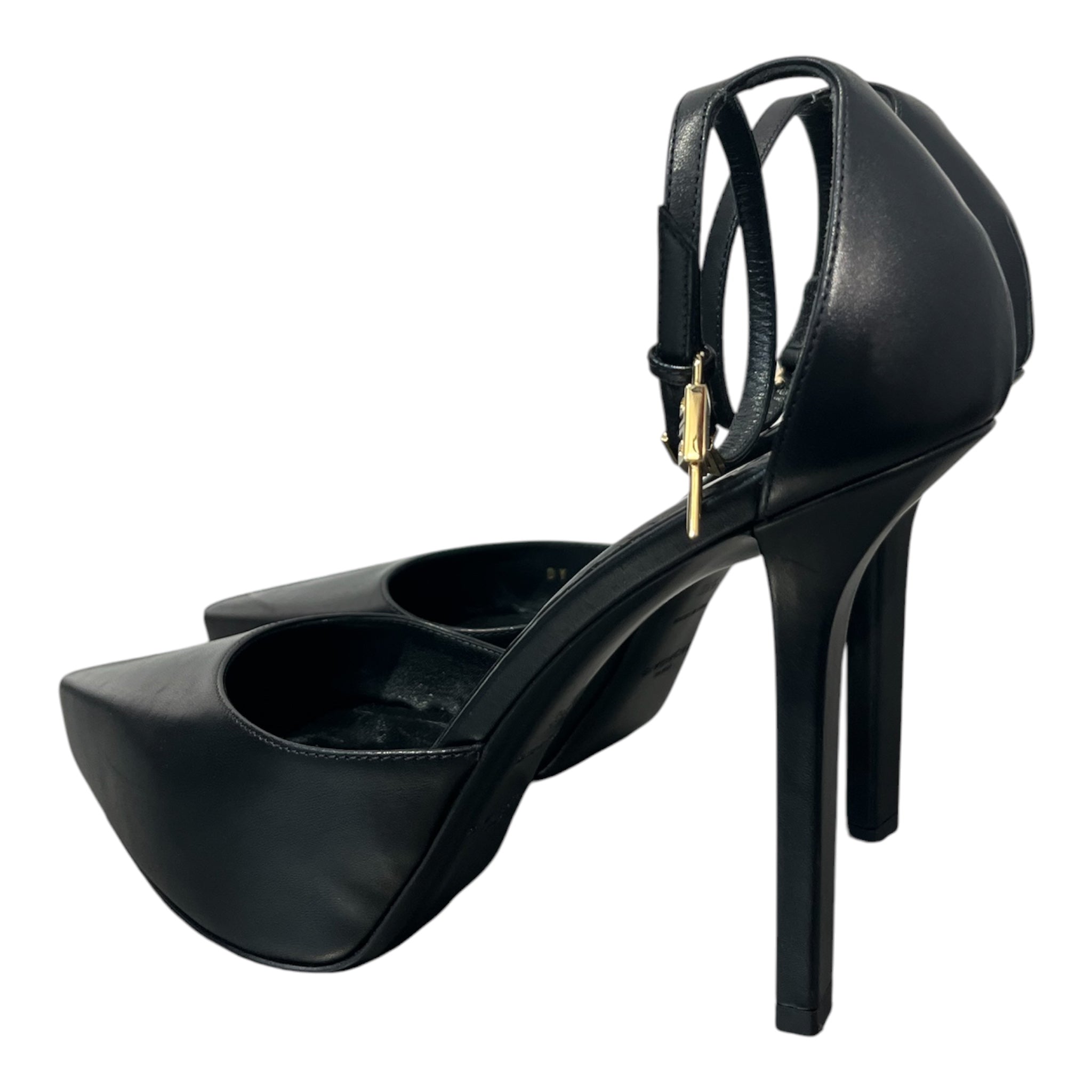 GIVENCHY/Heels/EU 39.5/Leather/BLK/Ankle Strap/g-lock platforms D'Orsay view 2