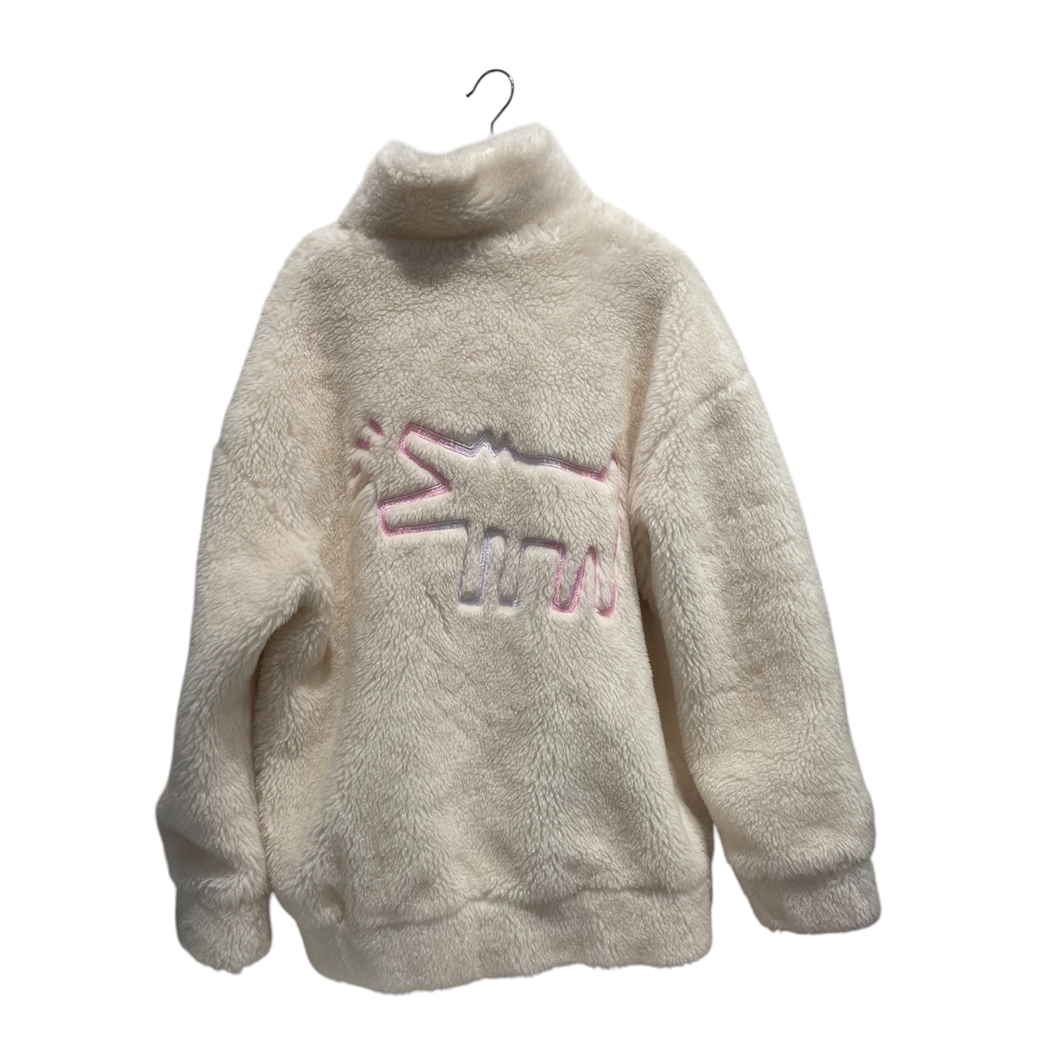 Keith Haring/Fleece Jkt/L/Cotton/WHT/White Fleece Teddy Zip view 2
