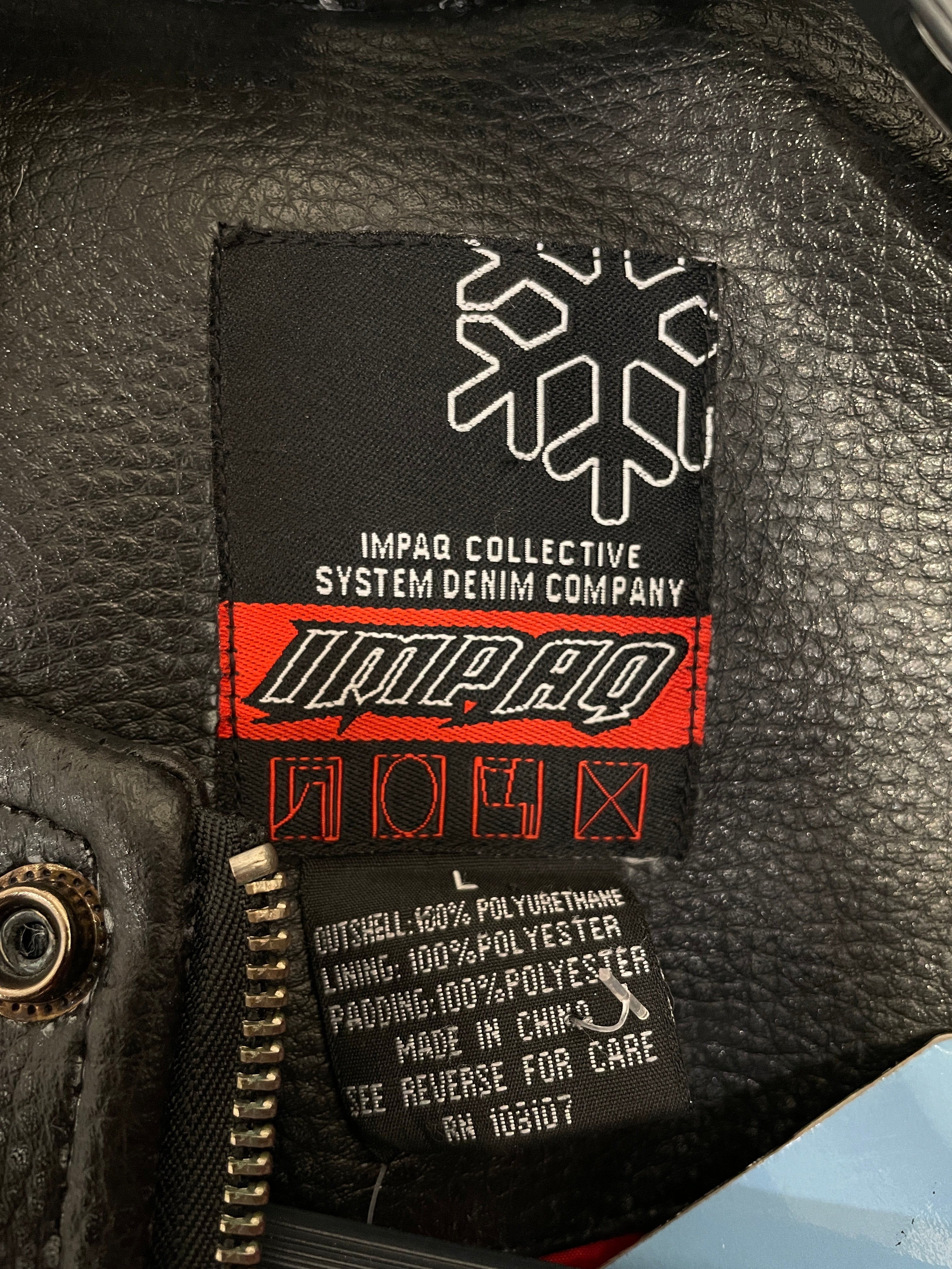 IMPAQ/Leather Jkt/L/Leather/BLK/AMERICAN NEW YORK LOGO view 3