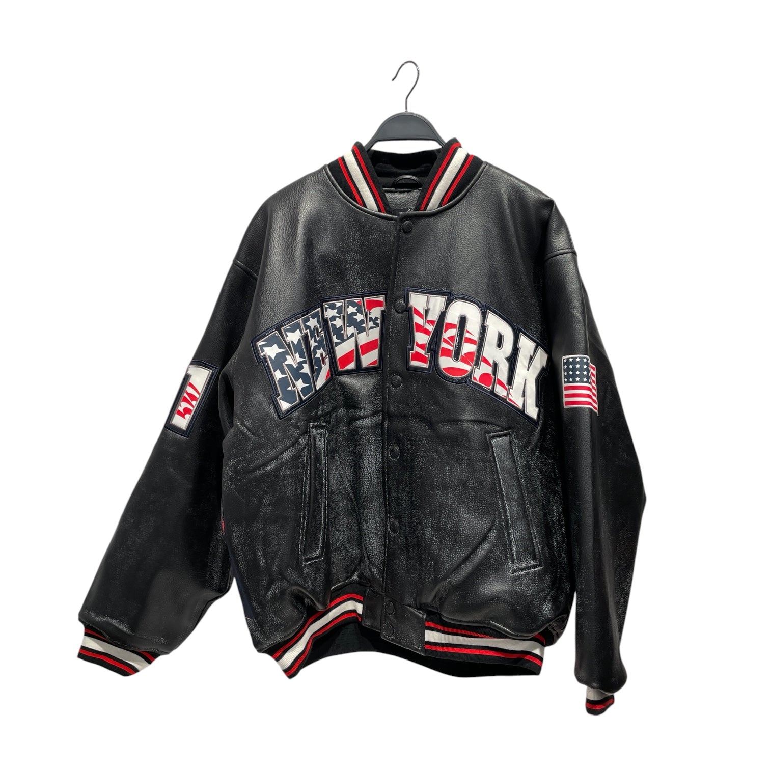 IMPAQ/Leather Jkt/L/Leather/BLK/AMERICAN NEW YORK LOGO view 1