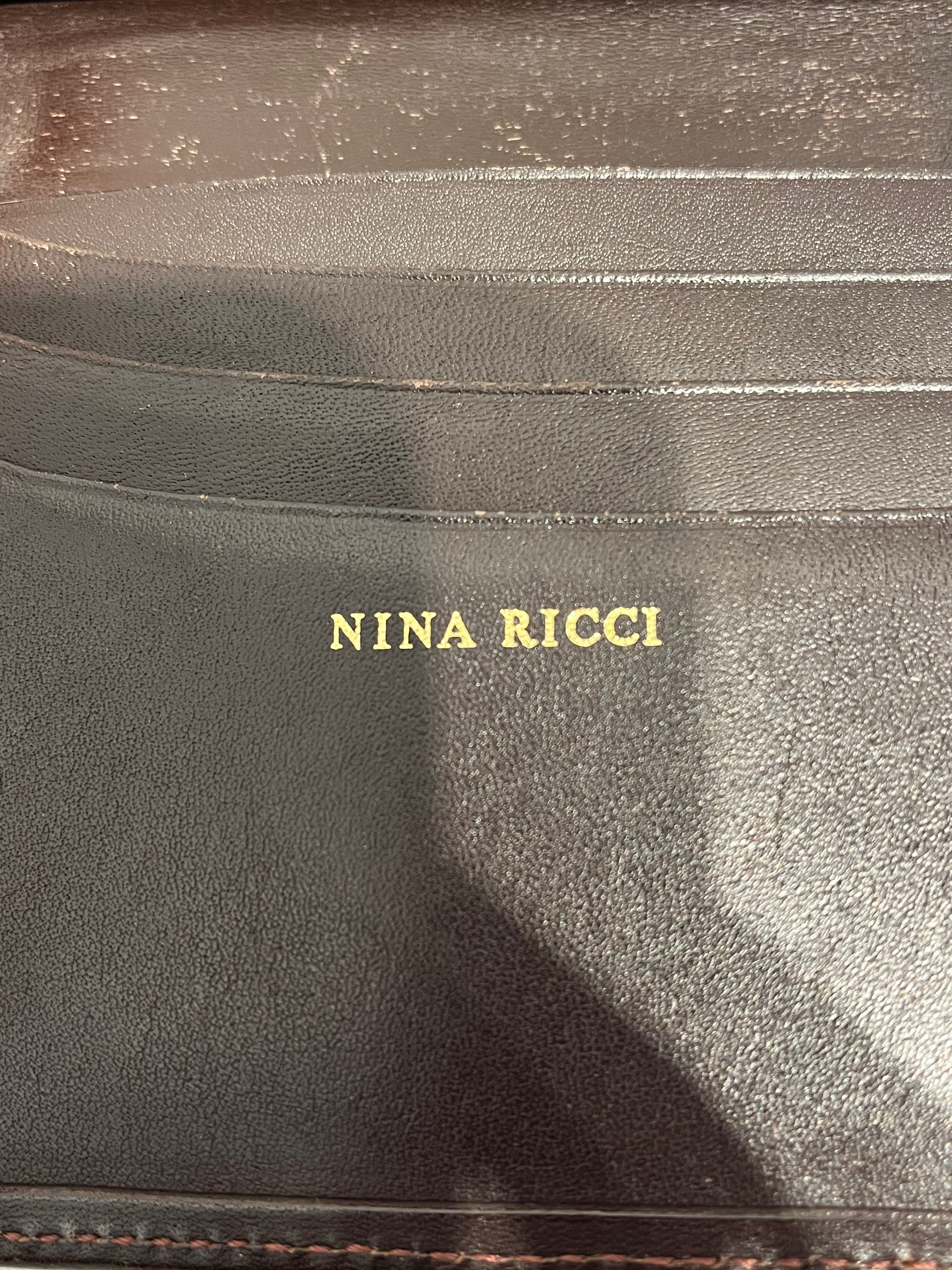 NINA RICCI/Wallet/Animal Pattern/Leather/BRW/CROC PTTRN/SLVER CLASP LOCK view 6