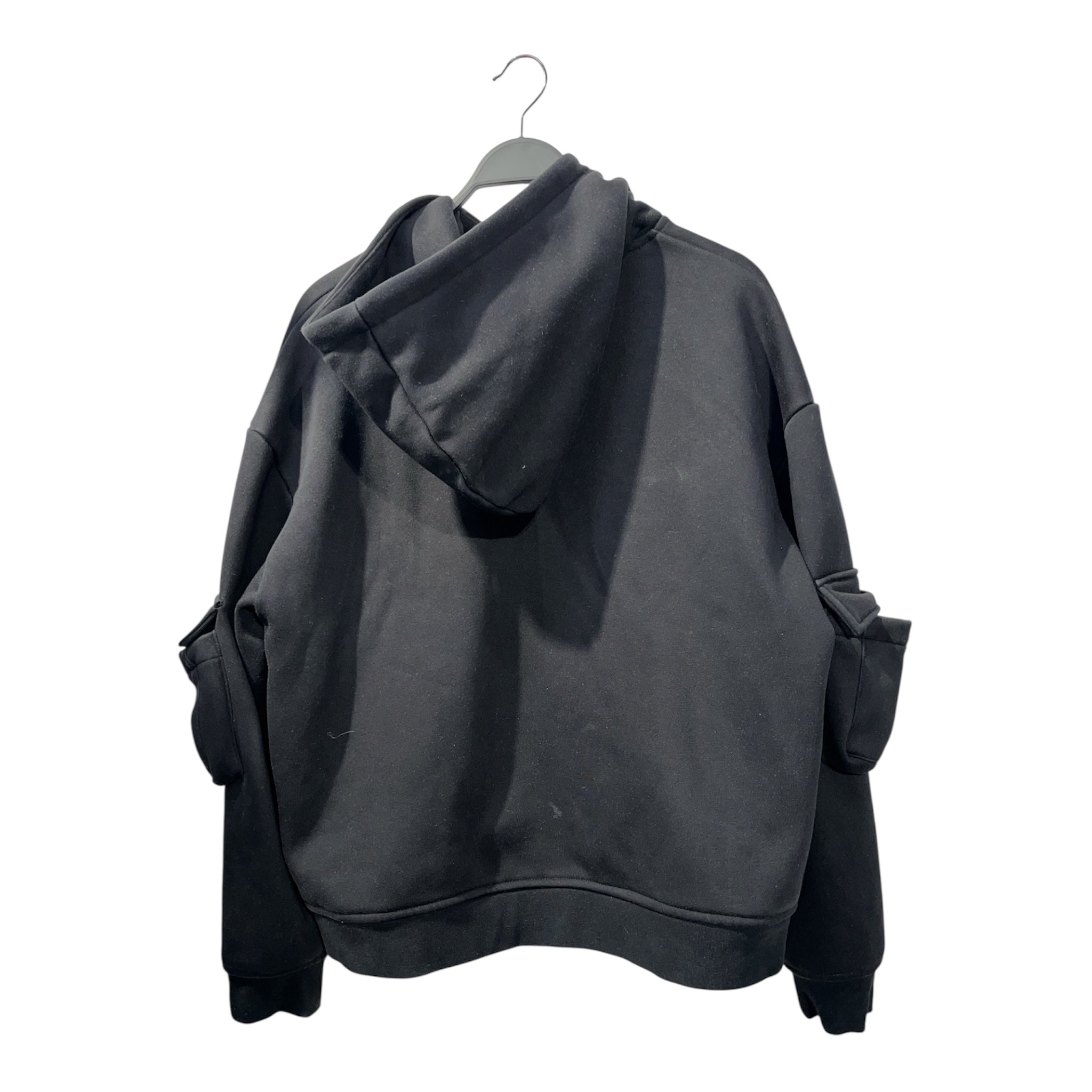 WHO DECIDES WAR/Sweatshirt/M/Cotton/BLK/Multiple pockets zipper pocket view 2
