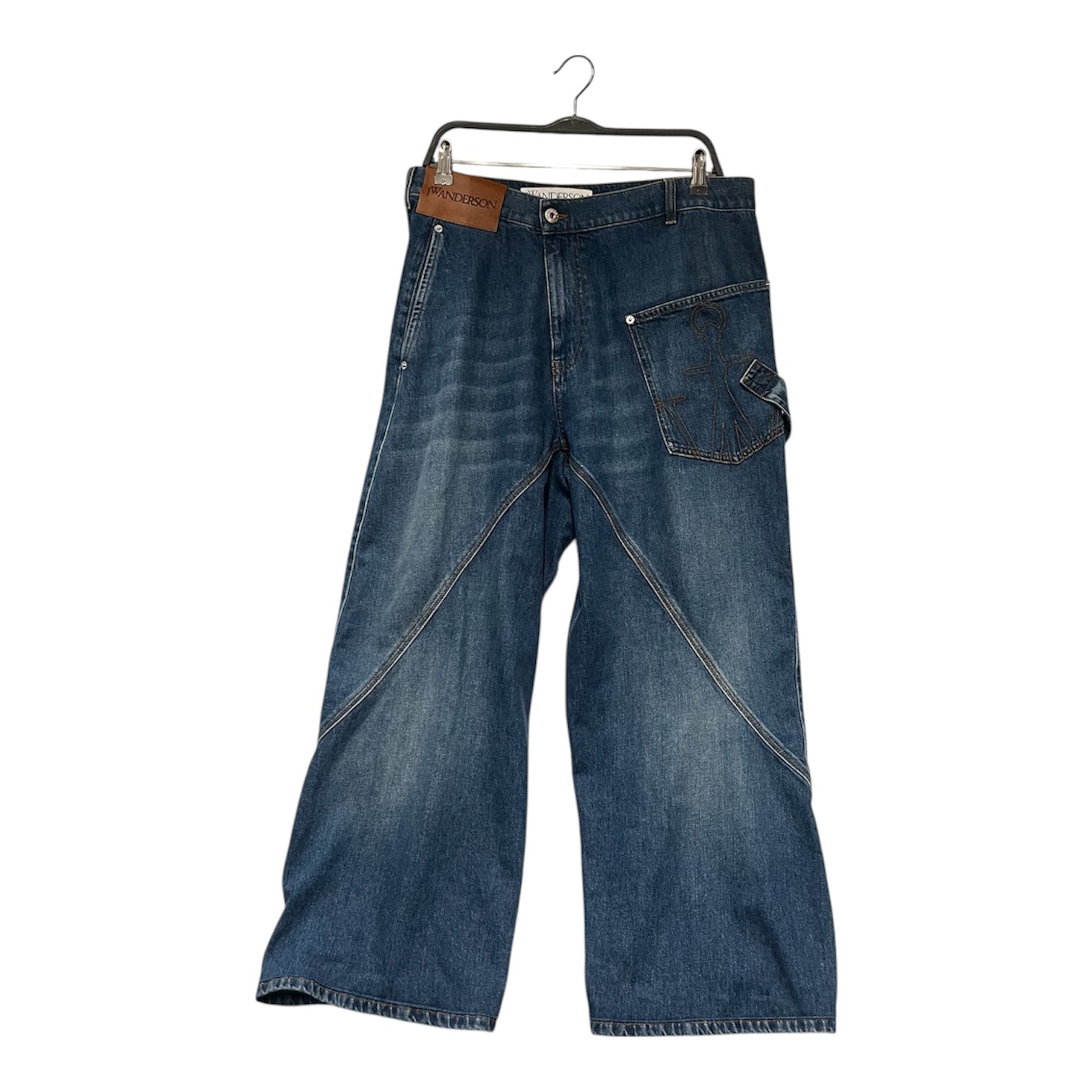 JW ANDERSON(J.W.ANDERSON)/Cropped Pants/33/Cotton/BLU/cropped cool cut view 1