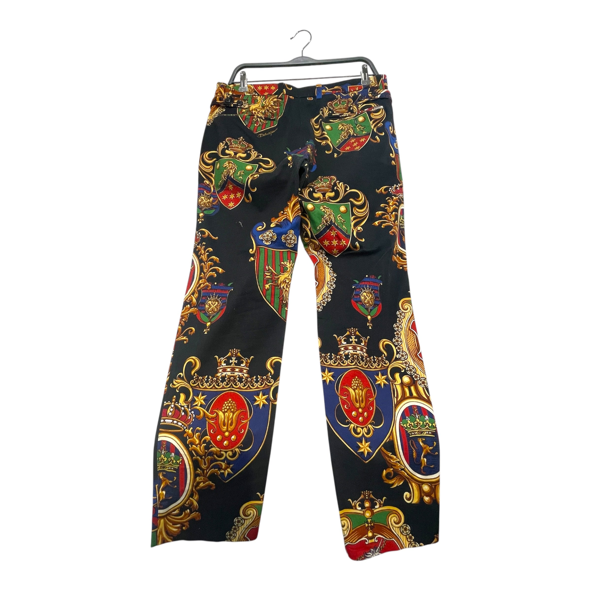 DOLCE&GABBANA/Straight Pants/48/Cotton/MLT/All Over Print/All Over Lion Crest view 2