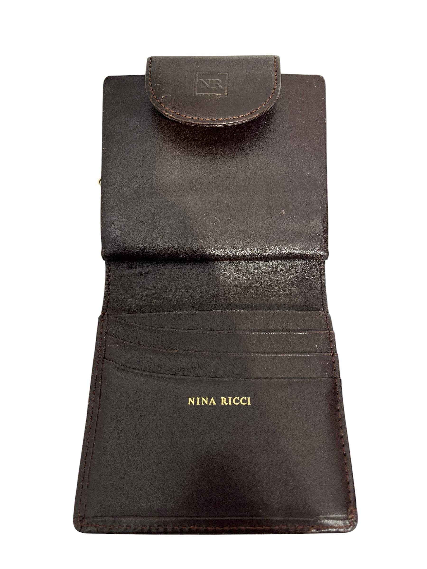 NINA RICCI/Wallet/Animal Pattern/Leather/BRW/CROC PTTRN/SLVER CLASP LOCK view 4