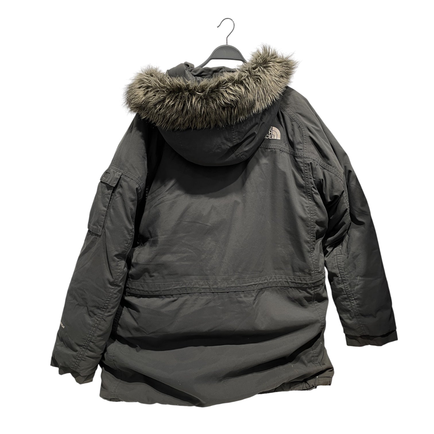 THE NORTH FACE/Coat/XXL/Polyester/GRY/PUFFER COAT FUR HOOD view 2