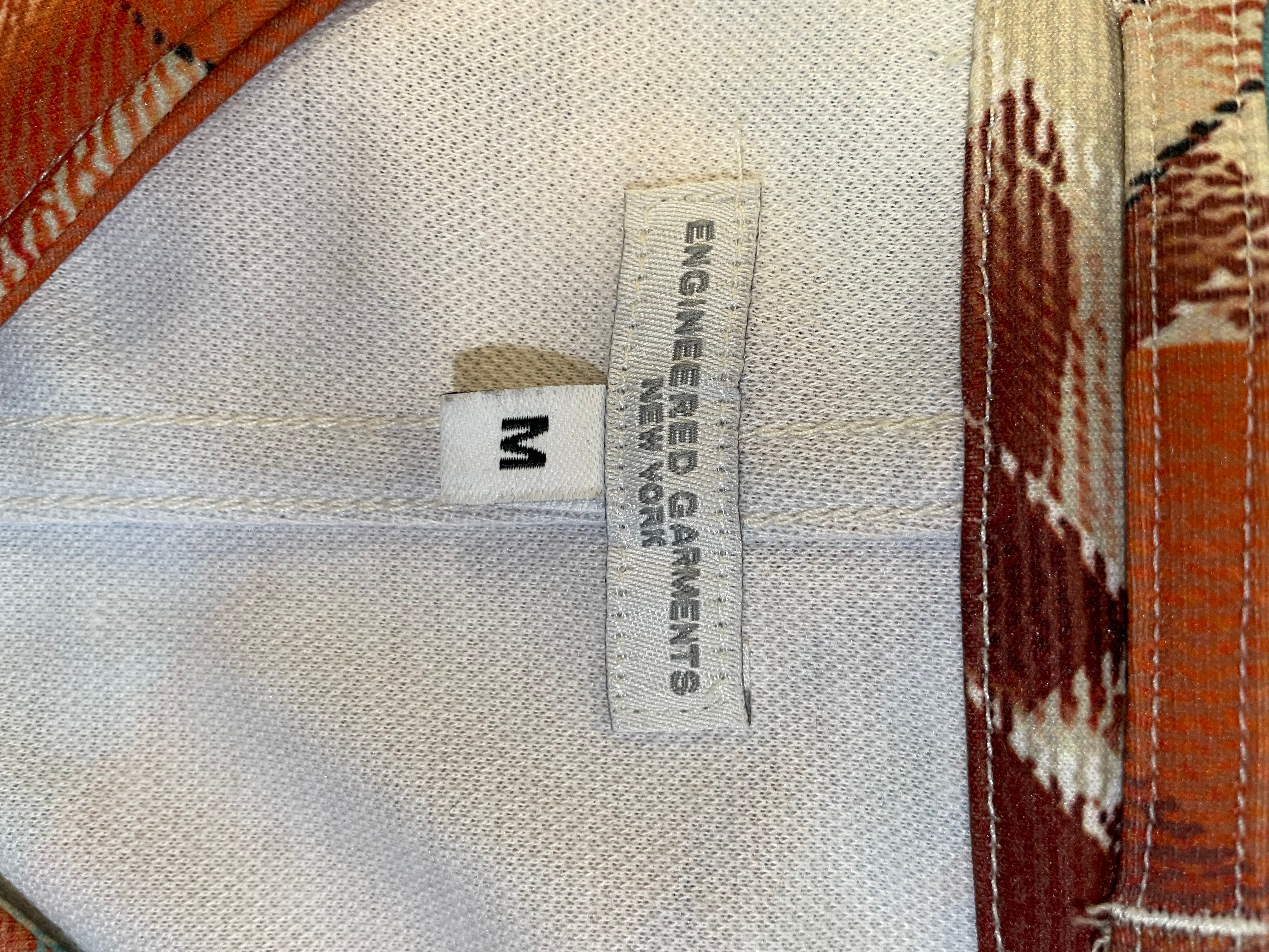 Engineered Garments/Puffer Vest/M/Border/Cotton/MLT/blue,brm,orange view 3