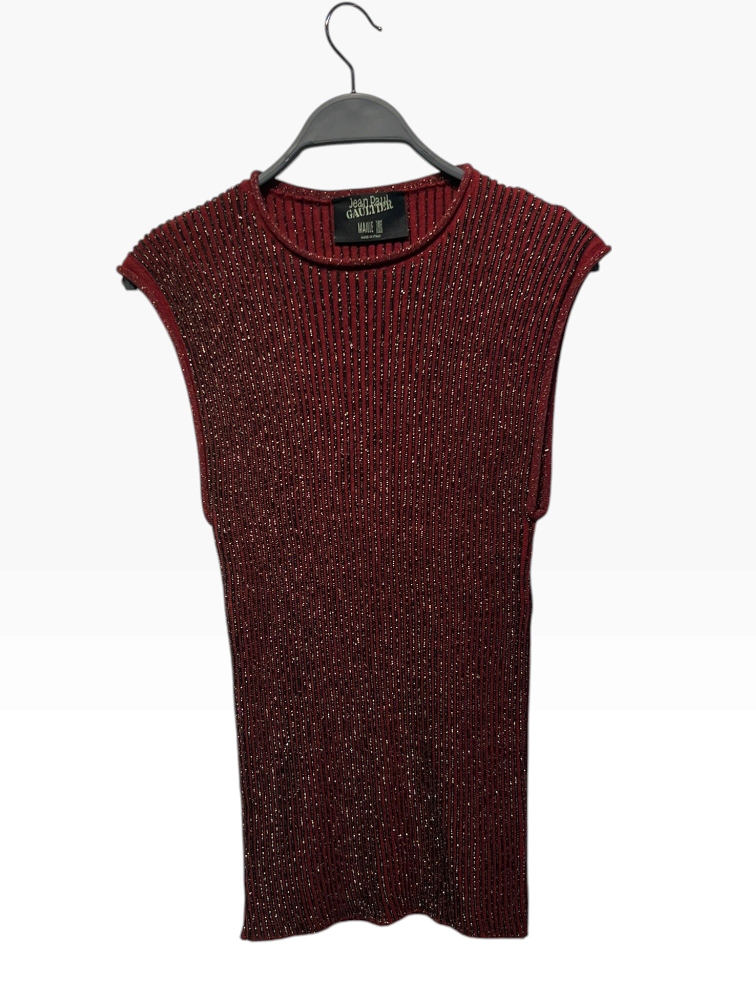 Jean Paul GAULTIER HOMME/Tank Top/Wool/RED/SPARKLE TANK TOP JPG view 1