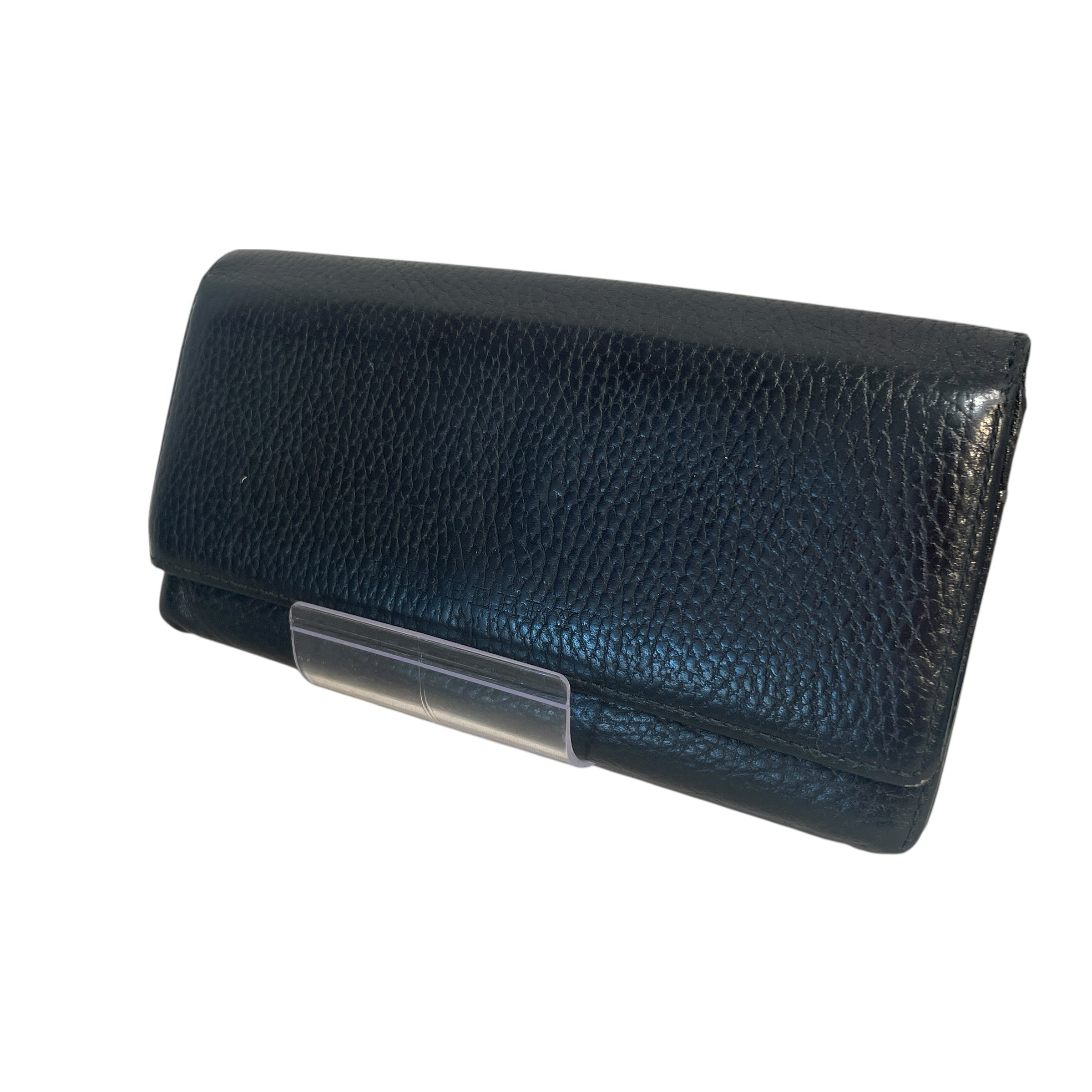 BURBERRY/Long Wallet/Leather/BLK/Long Flap Zip Wallet view 1