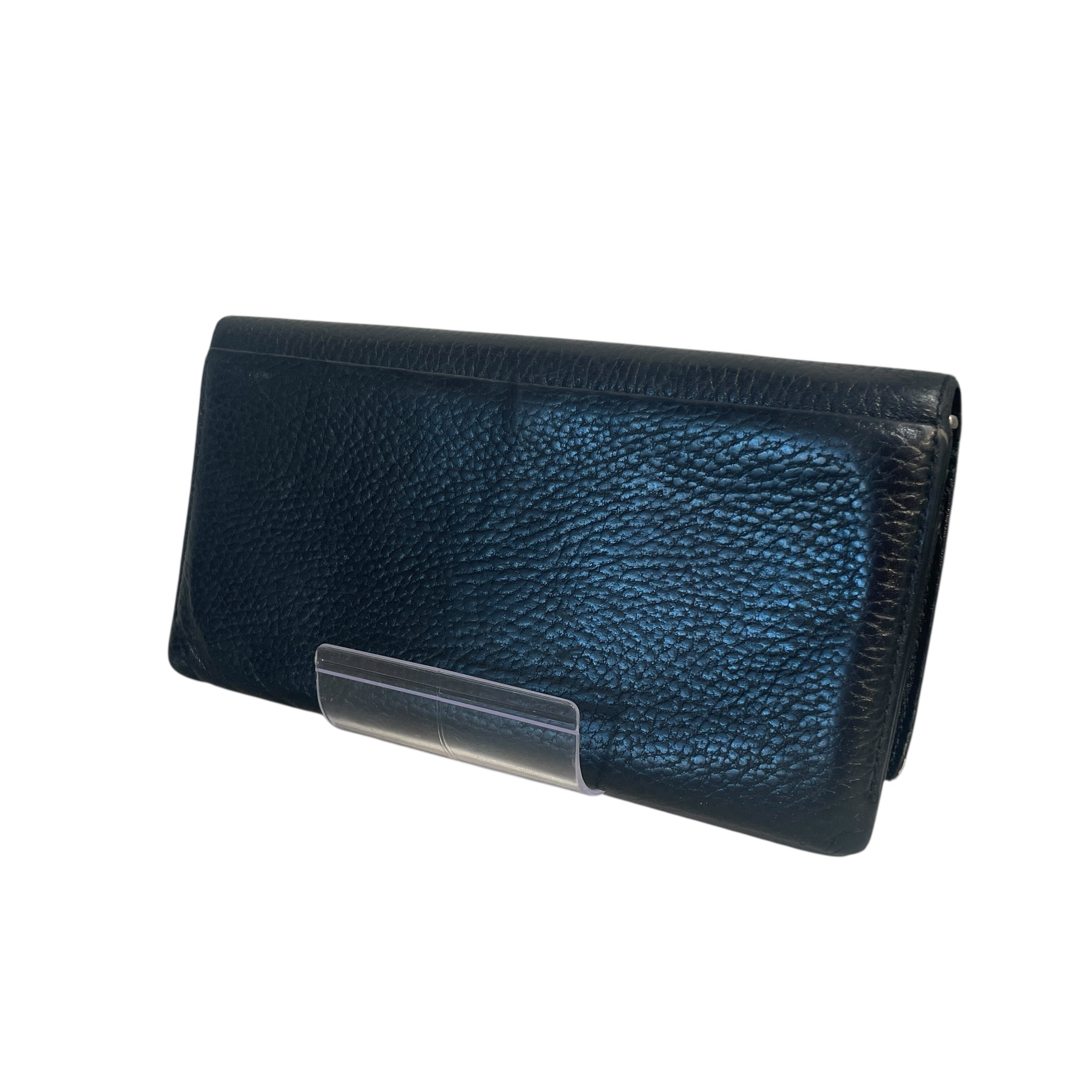 BURBERRY/Long Wallet/Leather/BLK/Long Flap Zip Wallet view 2