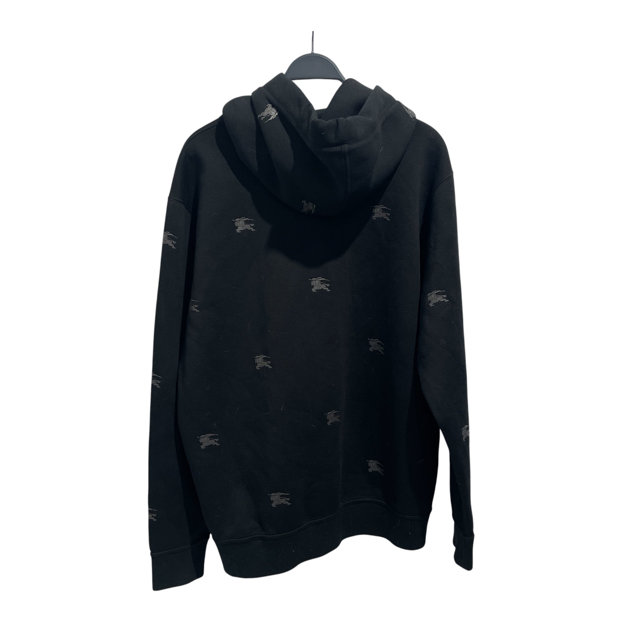 BURBERRY/Hoodie/L/All Over Print/BLK/Quest Knight Viscose Hoodie view 2