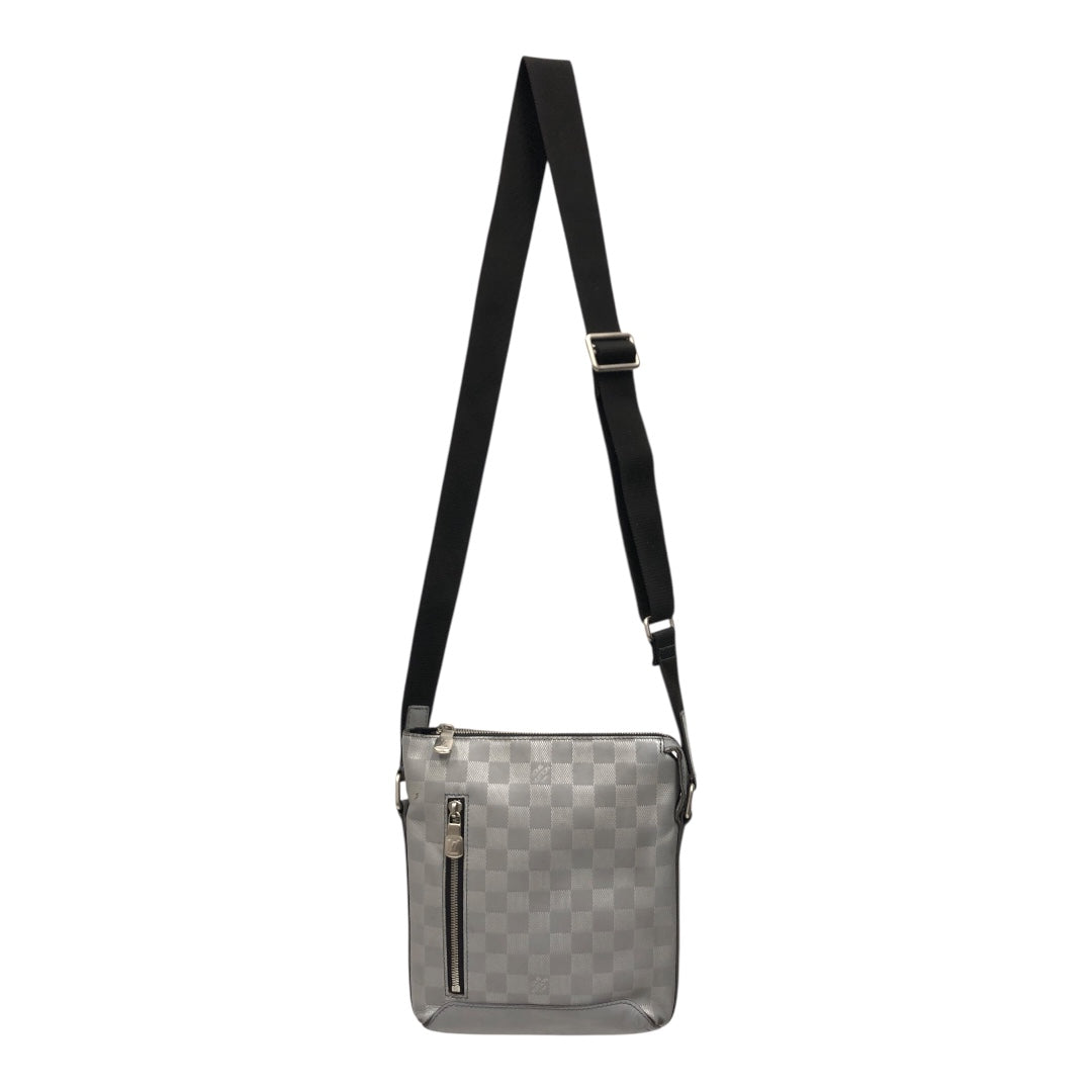 LOUIS VUITTON/Cross Body Bag/All Over Print/Leather/GRY/DAMIER MESSANGER view 1