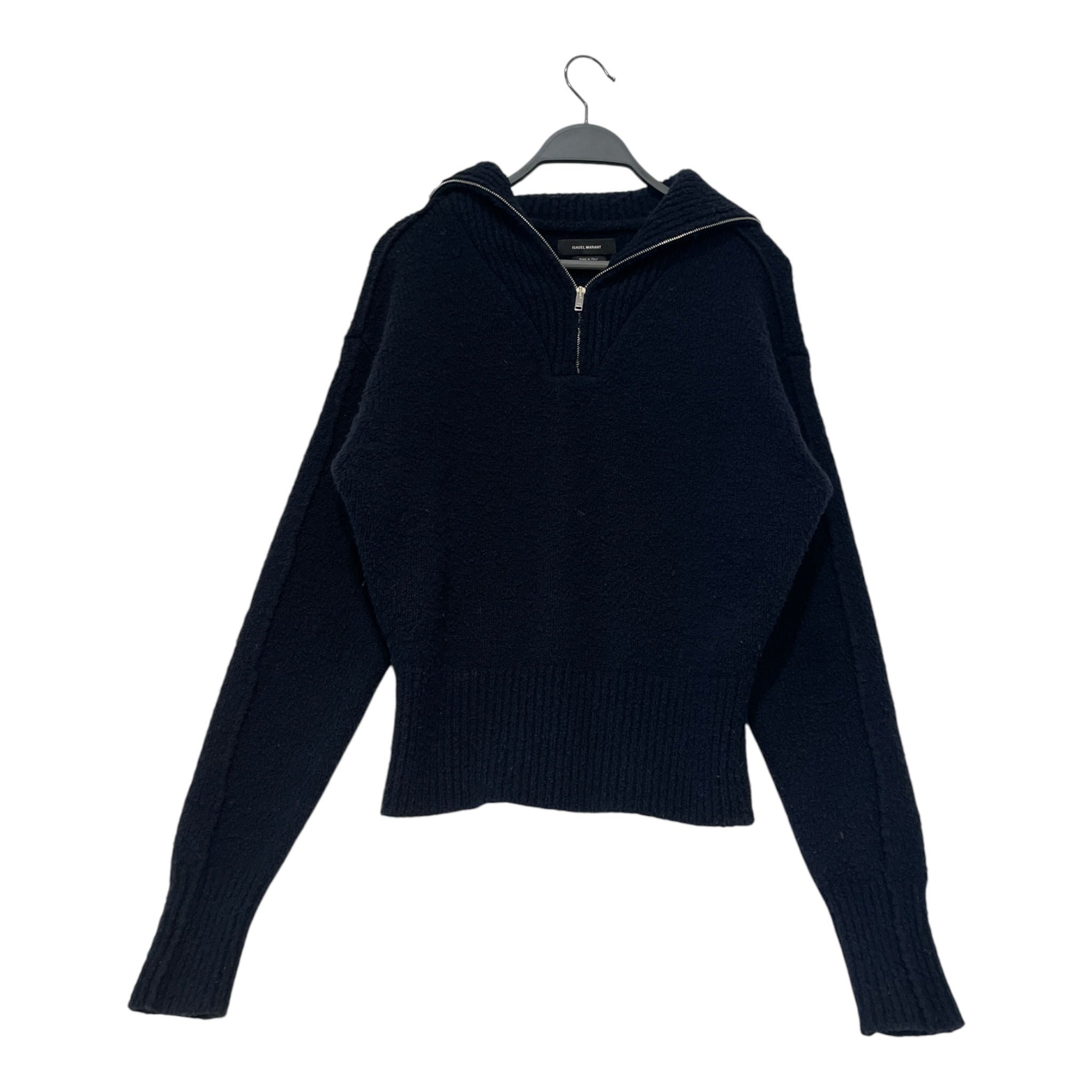 ISABEL MARANT/Sweater/36/Wool/BLK/Quarter-Zip Knit Sweater view 1