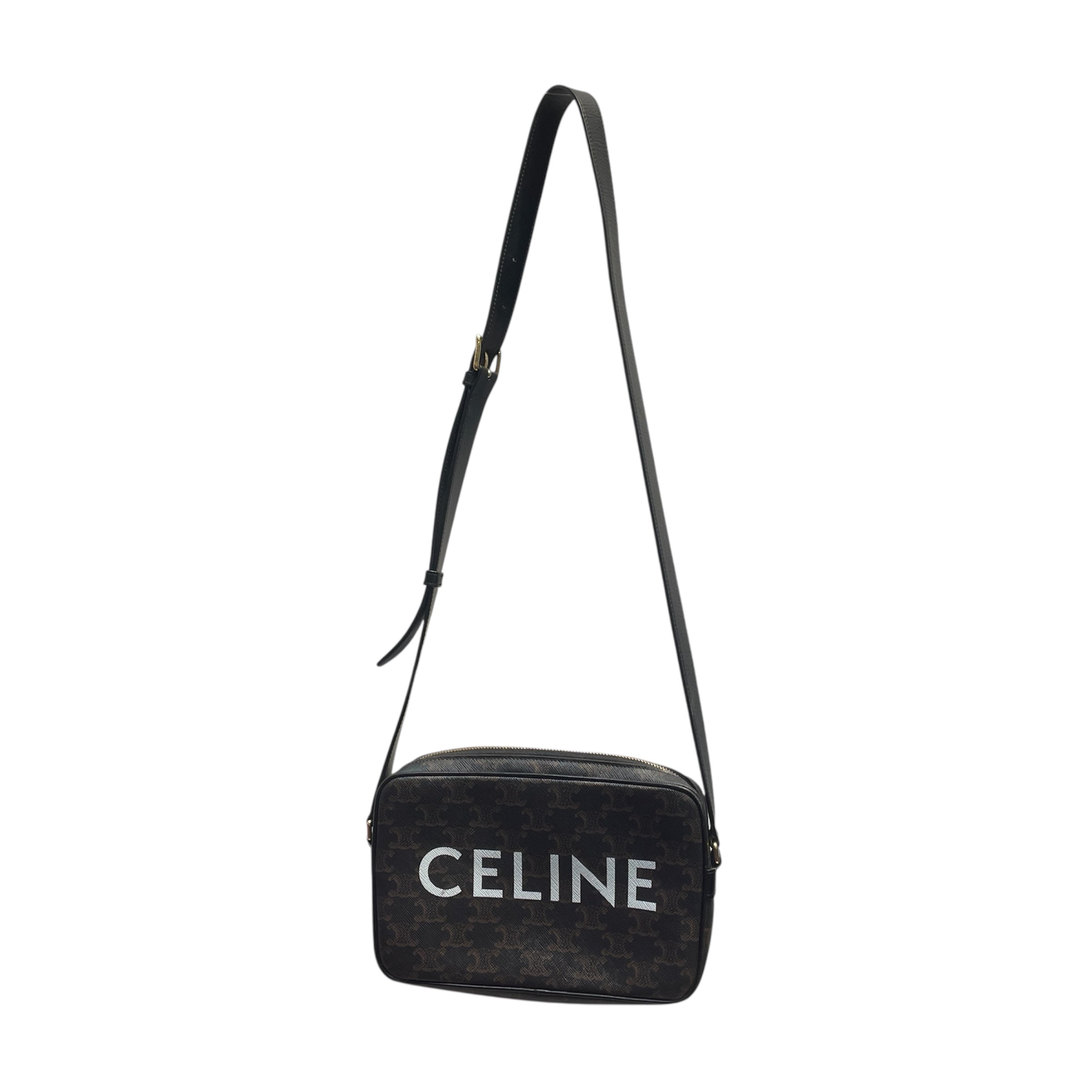 CELINE/Cross Body Bag/Monogram/Leather/BLK/triomphe messenger medium view 1