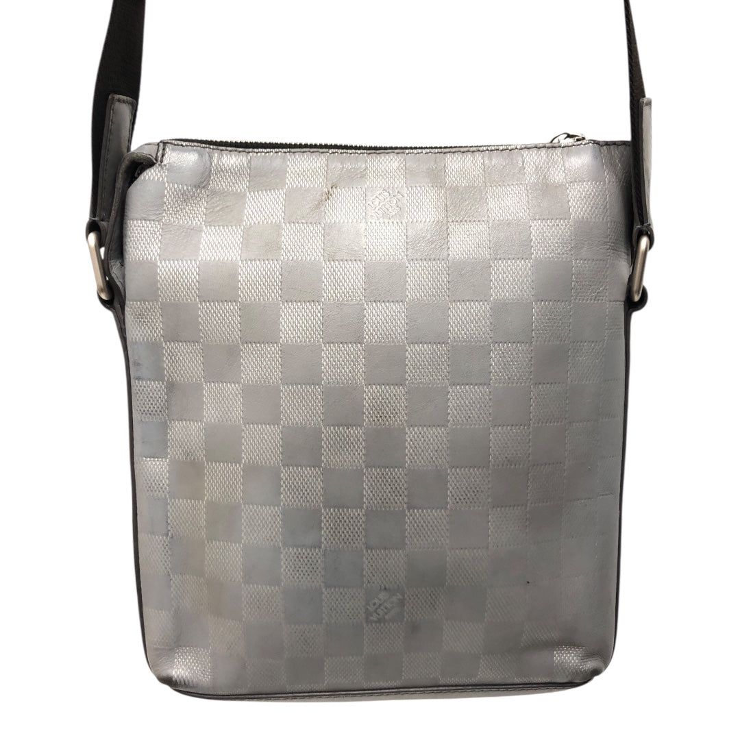 LOUIS VUITTON/Cross Body Bag/All Over Print/Leather/GRY/DAMIER MESSANGER view 4