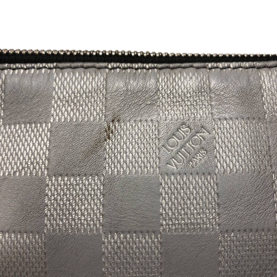 LOUIS VUITTON/Cross Body Bag/All Over Print/Leather/GRY/DAMIER MESSANGER view 5