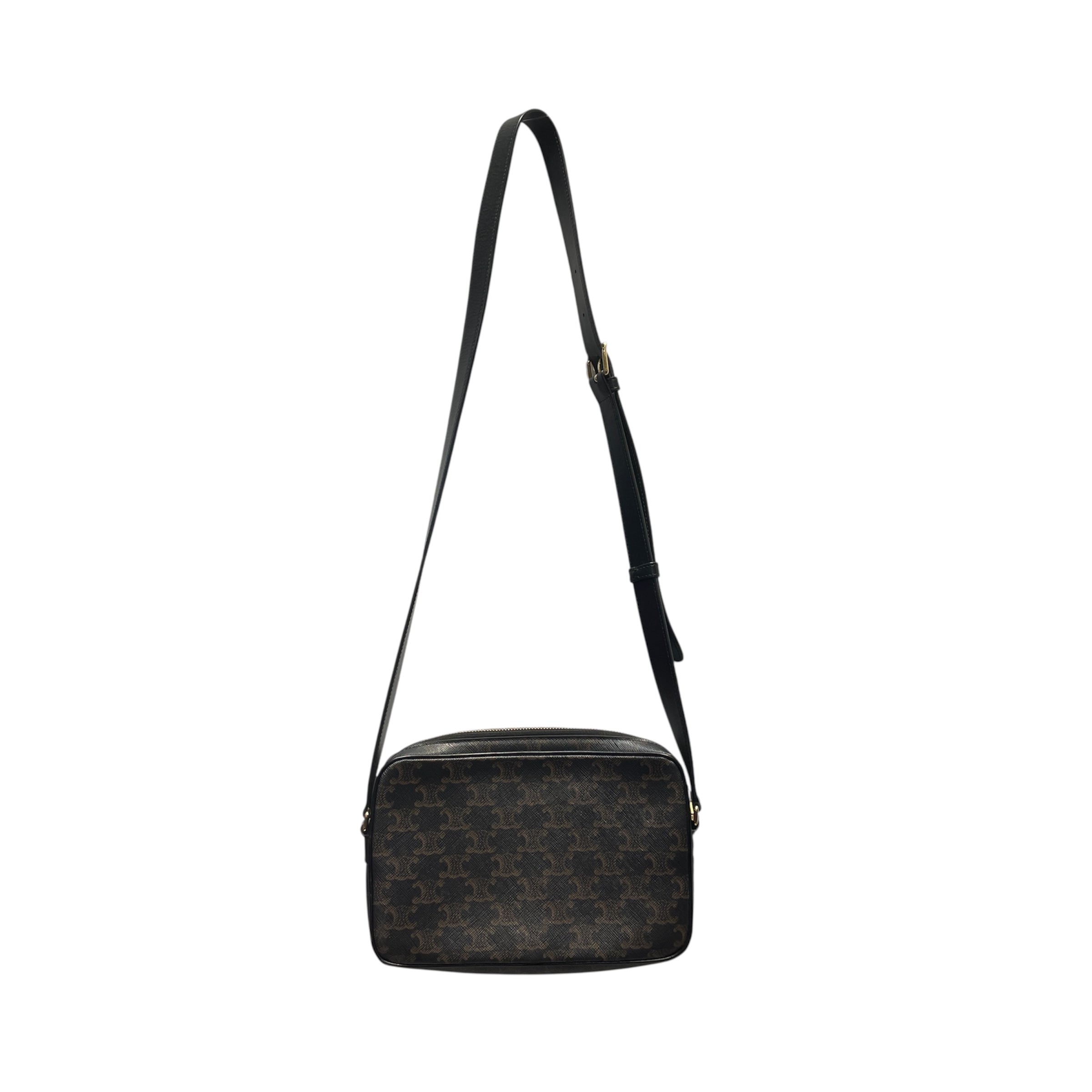 CELINE/Cross Body Bag/Monogram/Leather/BLK/triomphe messenger medium view 2