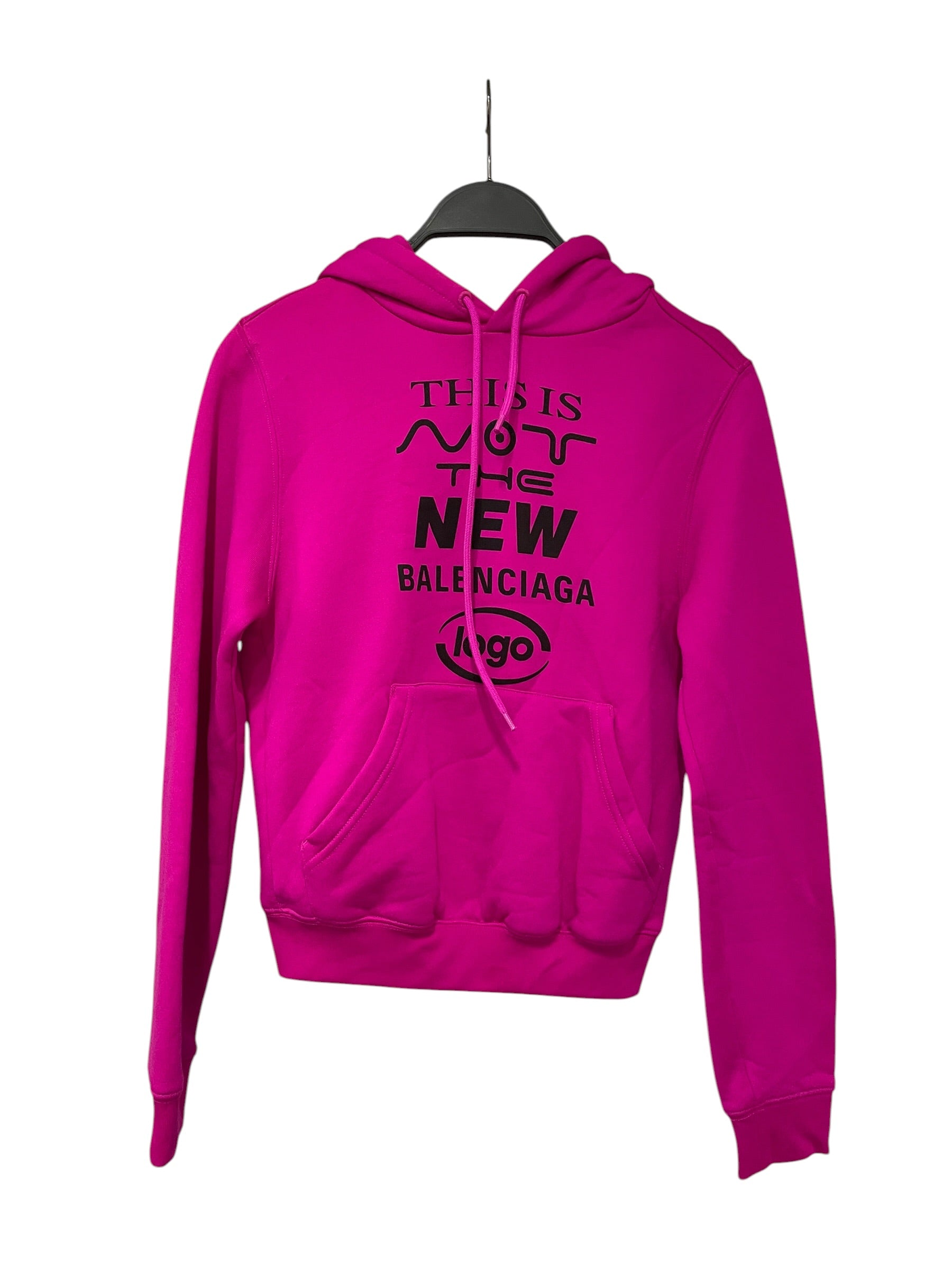 BALENCIAGA/Hoodie/XS/Cotton/PNK/THIS IS NOT THE NEW LOGO view 1