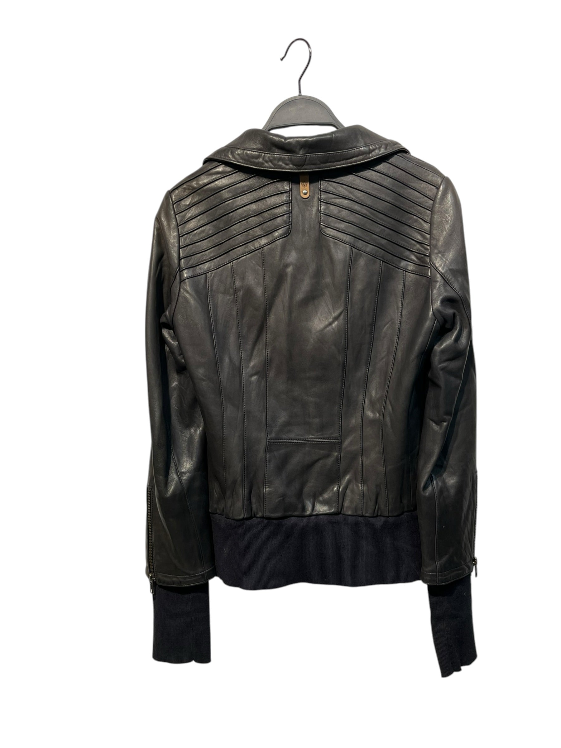 MACKAGE/Riders Jkt (W)/XS/Leather/GRY/BOMBER ZIP-UP view 2