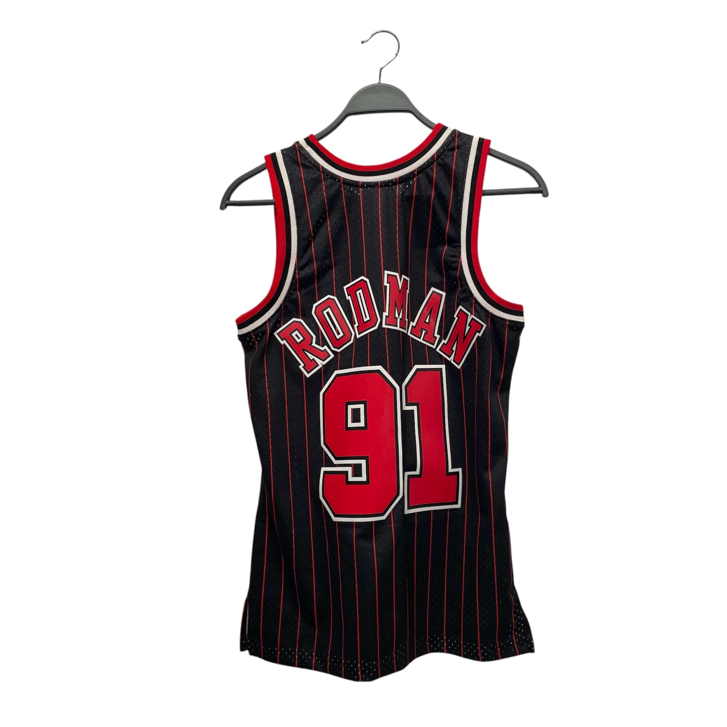 mitchell&ness/Tank Top/S/BLK/Stripe/bulls 91 dennis rodman view 2