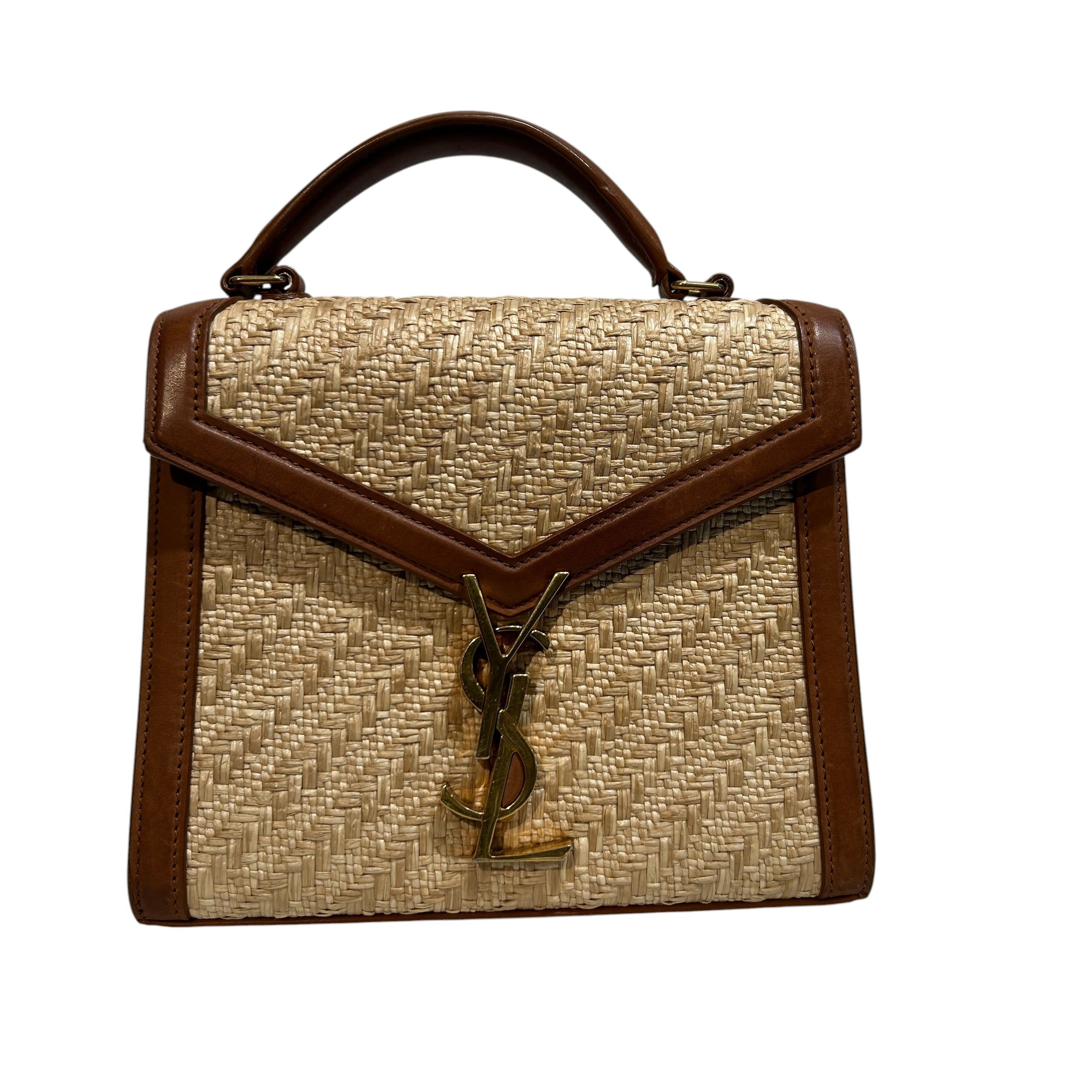 SAINT LAURENT/Basket Bag/BEG/Mini Cassandra Raffia view 1
