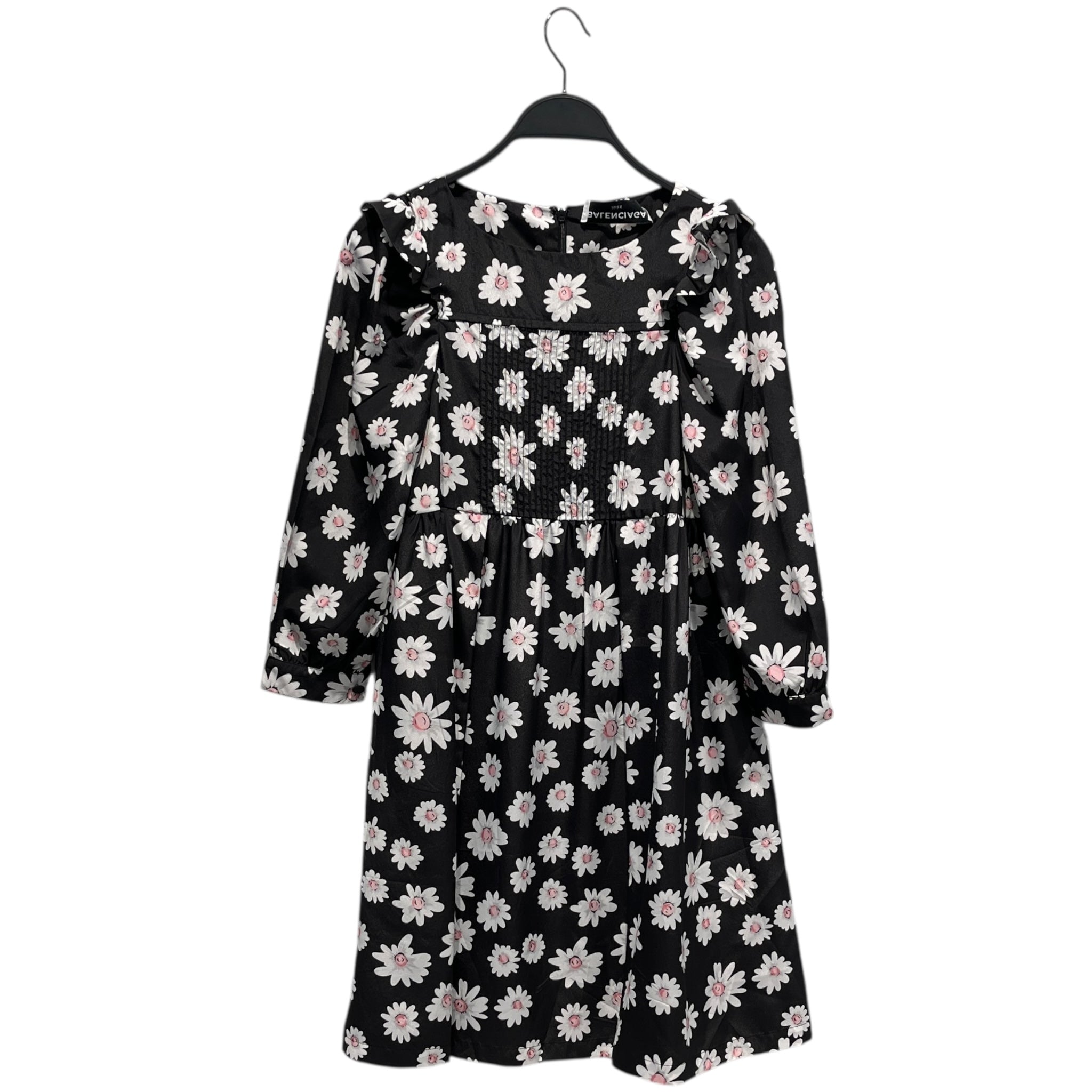 BALENCIAGA/Camisole Dress/OS/Wool/BLK/Midi Length/BALENCIAGA FLOWER DRESS view 1