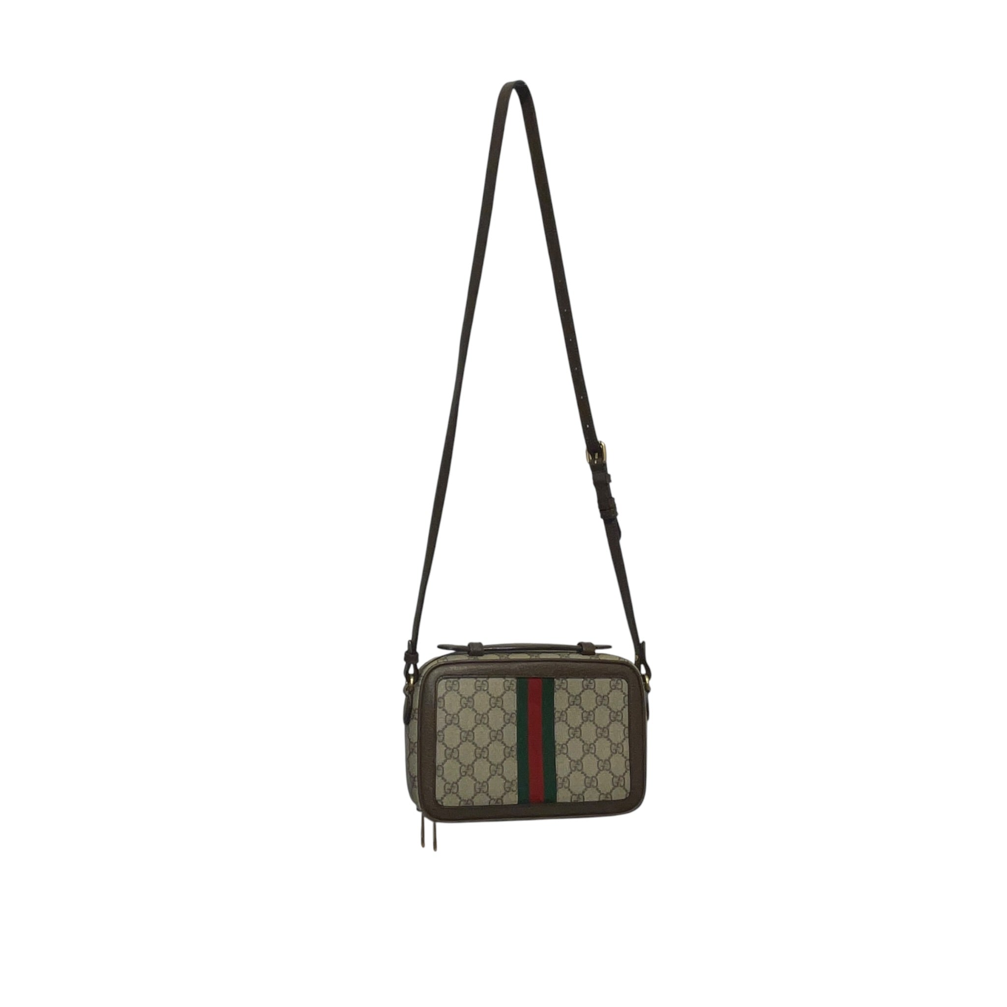 GUCCI/Cross Body Bag/Monogram/Leather/BEG/ophidia medium view 1