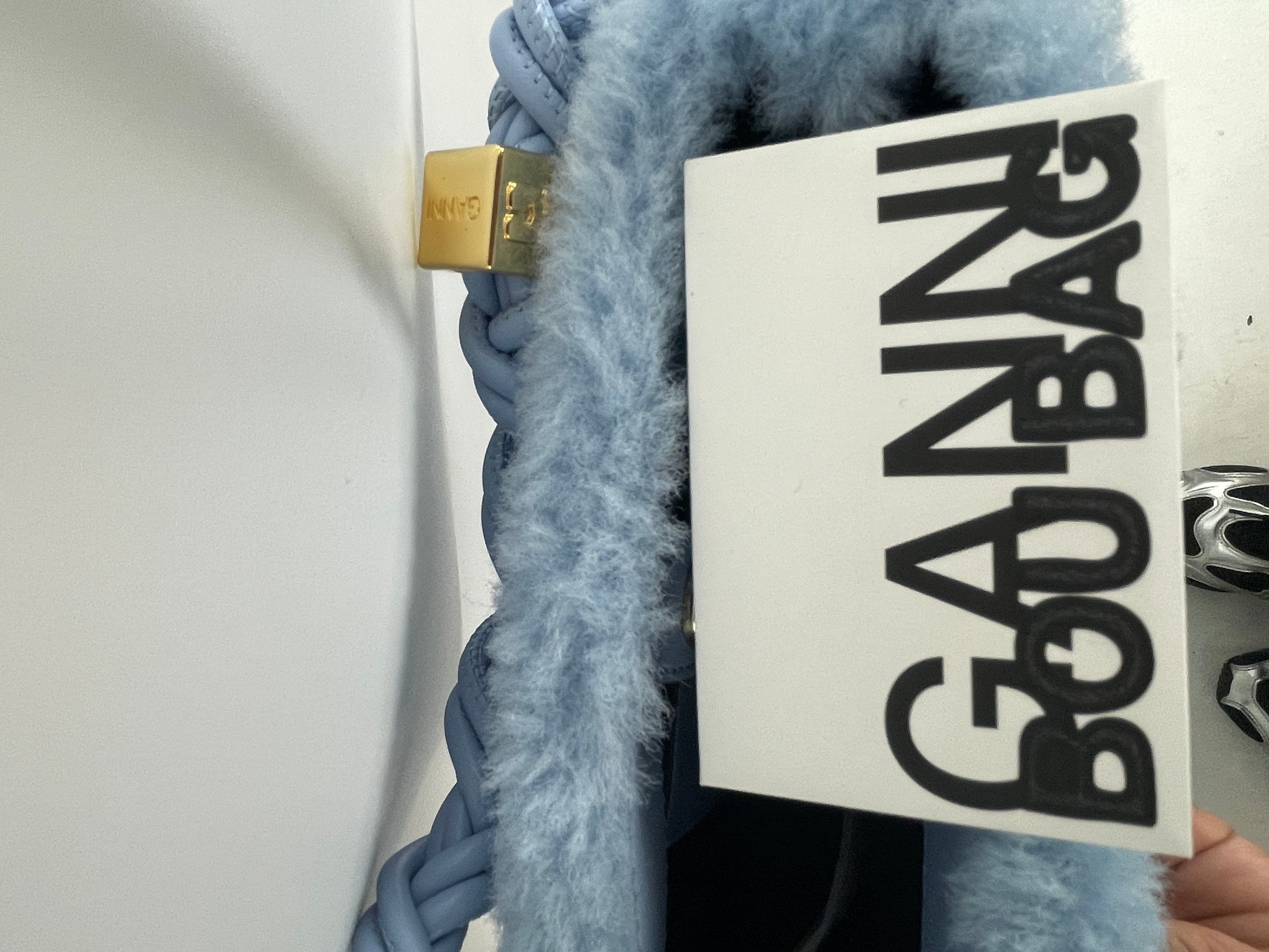 GANNI/Bag/Fake Fur/BLU/FAUX FUR CROSSBODY BAG BLUE view 7