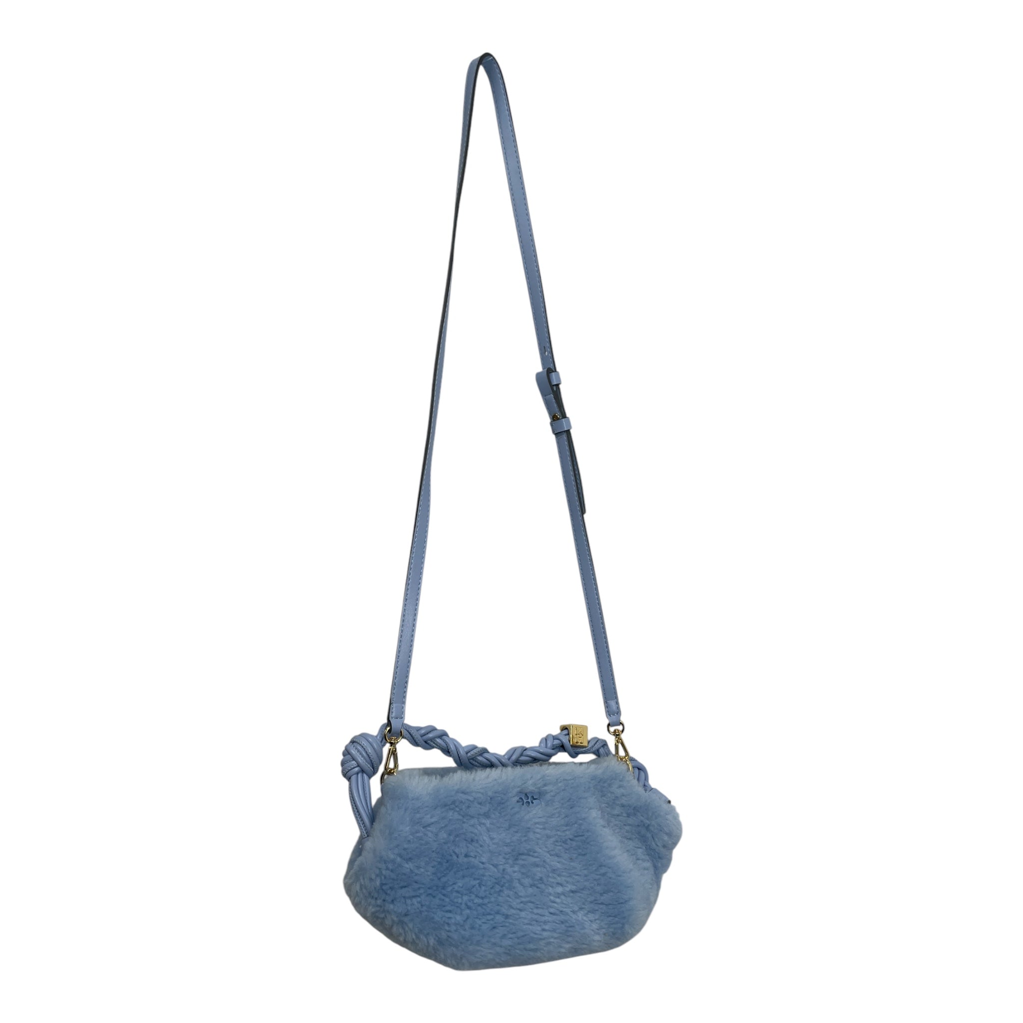 GANNI/Bag/Fake Fur/BLU/FAUX FUR CROSSBODY BAG BLUE view 1